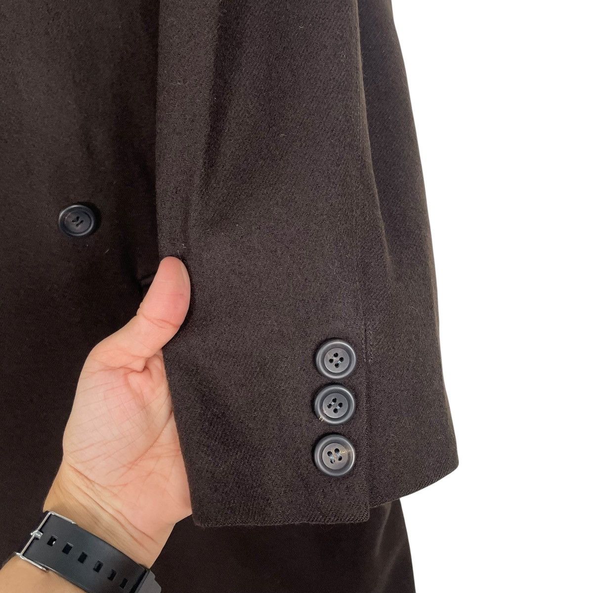 Issey Miyake Vintage 80s Issey Miyake Double Breasted Wool Overcoat Size US M / EU 48-50 / 2 - 14 Thumbnail