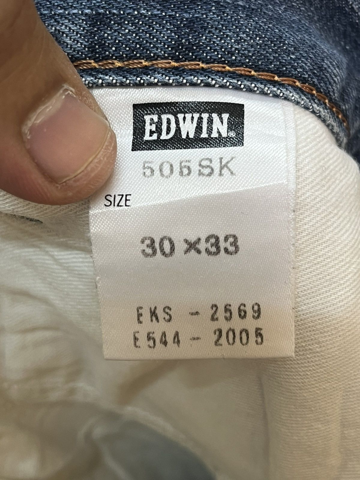 Beauty Beast × Edwin Vintage Edwin 505 Selvedge Skinny Denim Size US 30 / EU 46 - 12 Thumbnail