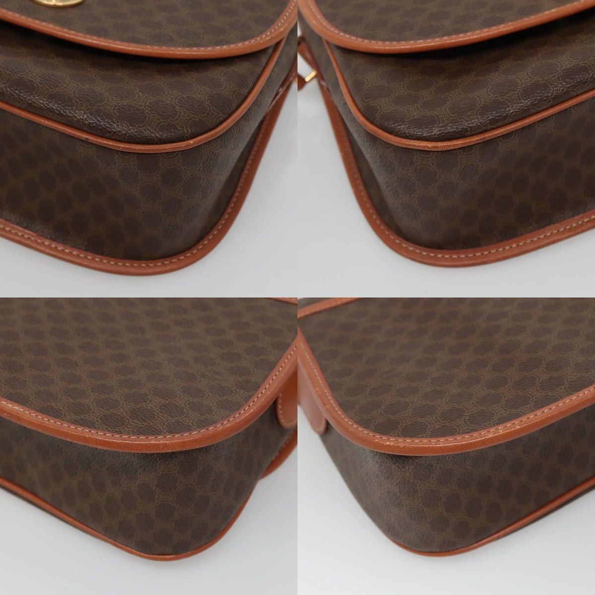 Celine CELINE Macadam Canvas Shoulder Bag Pvc Brown Gold Size ONE SIZE - 10 Thumbnail