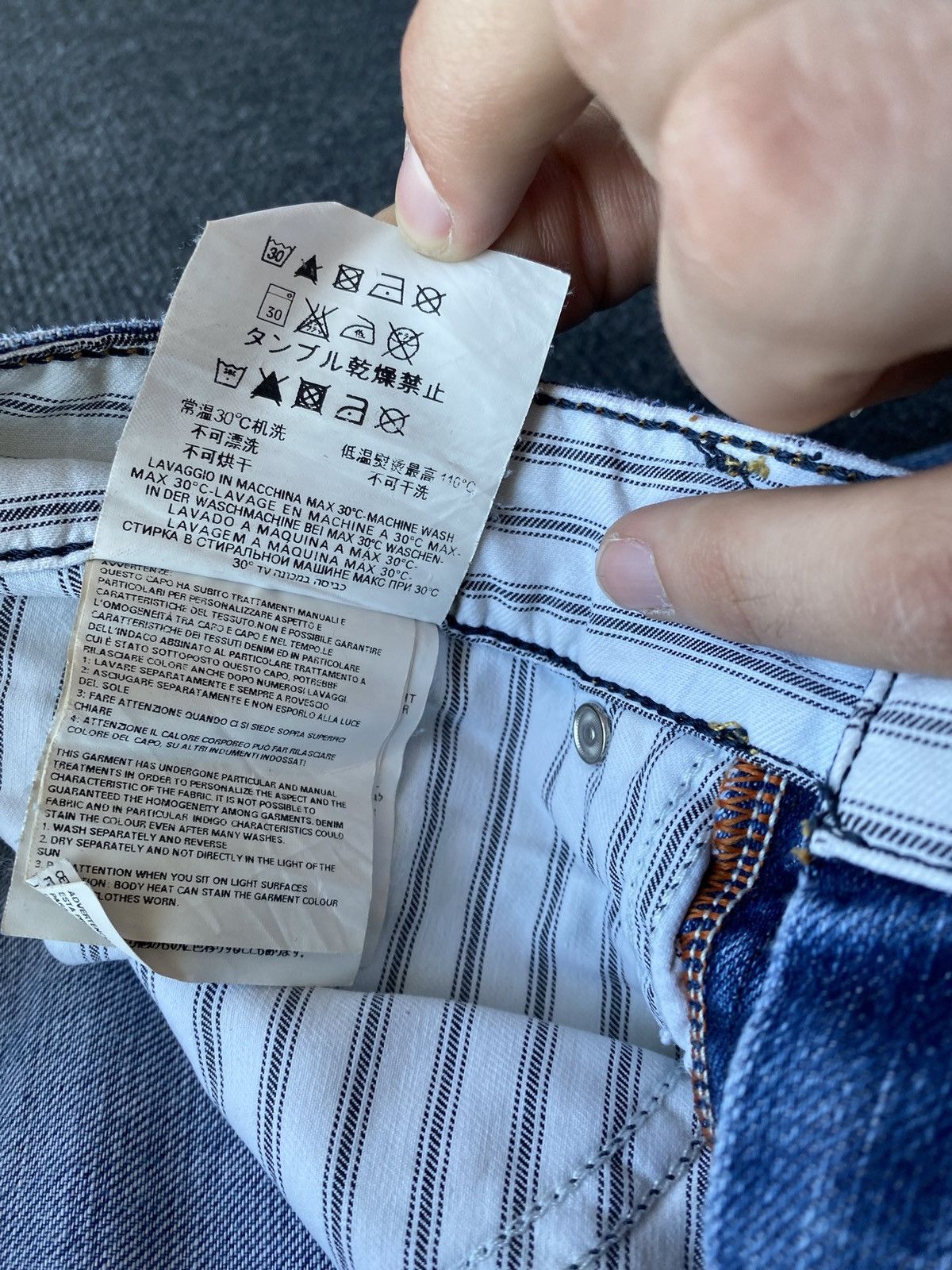 Replay 🔥Opium Punk Replay blue jeans 32 marnel washed faded Size US 32 / EU 48 - 19 Thumbnail