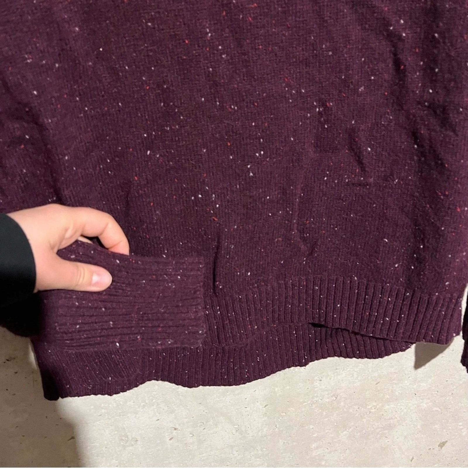 Other C & C California Sz Large Speckled Purple Turtleneck Sweater Size L / US 10 / IT 46 - 4 Thumbnail