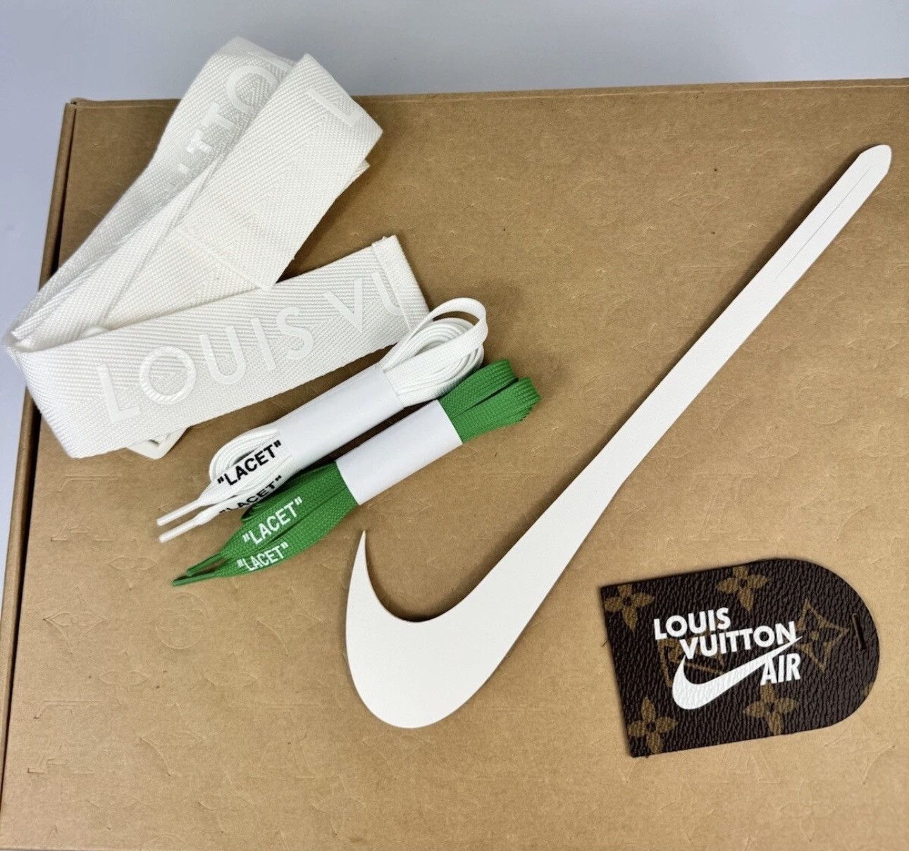 Louis Vuitton x Nike Air Force 1 By Virgil Abloh Green Sneakers Size US 8.5 / EU 41-42 - 13 Thumbnail