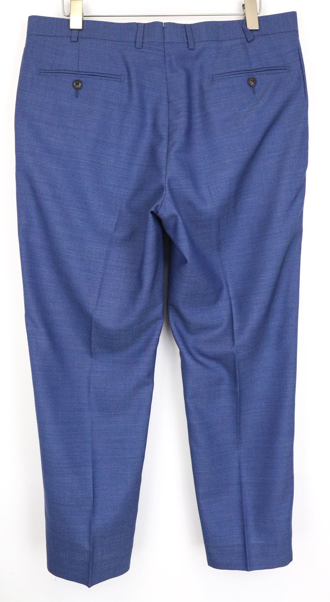 Suitsupply UK44R Blue Wool Pleated Front Trousers 76143 Size 44R - 2 Thumbnail