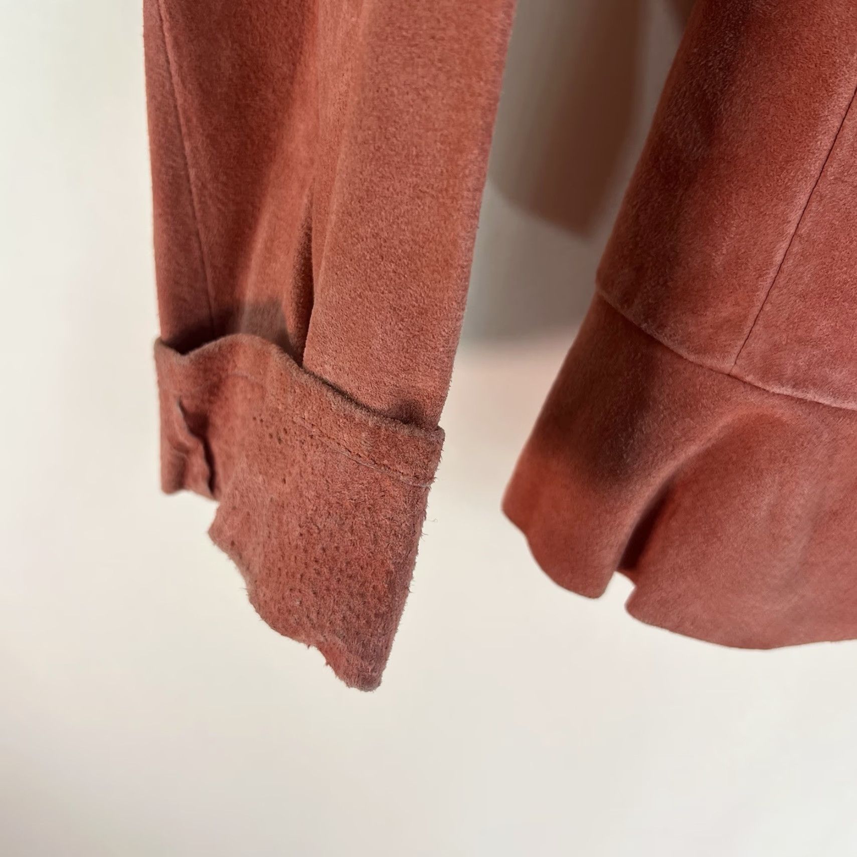 Vintage VINTAGE Monterey Bay Clothing Company Women's Jacket Short Leather Dusty Rose 90s Fall Winter Spring Size L / US 10 / IT 46 - 5 Thumbnail