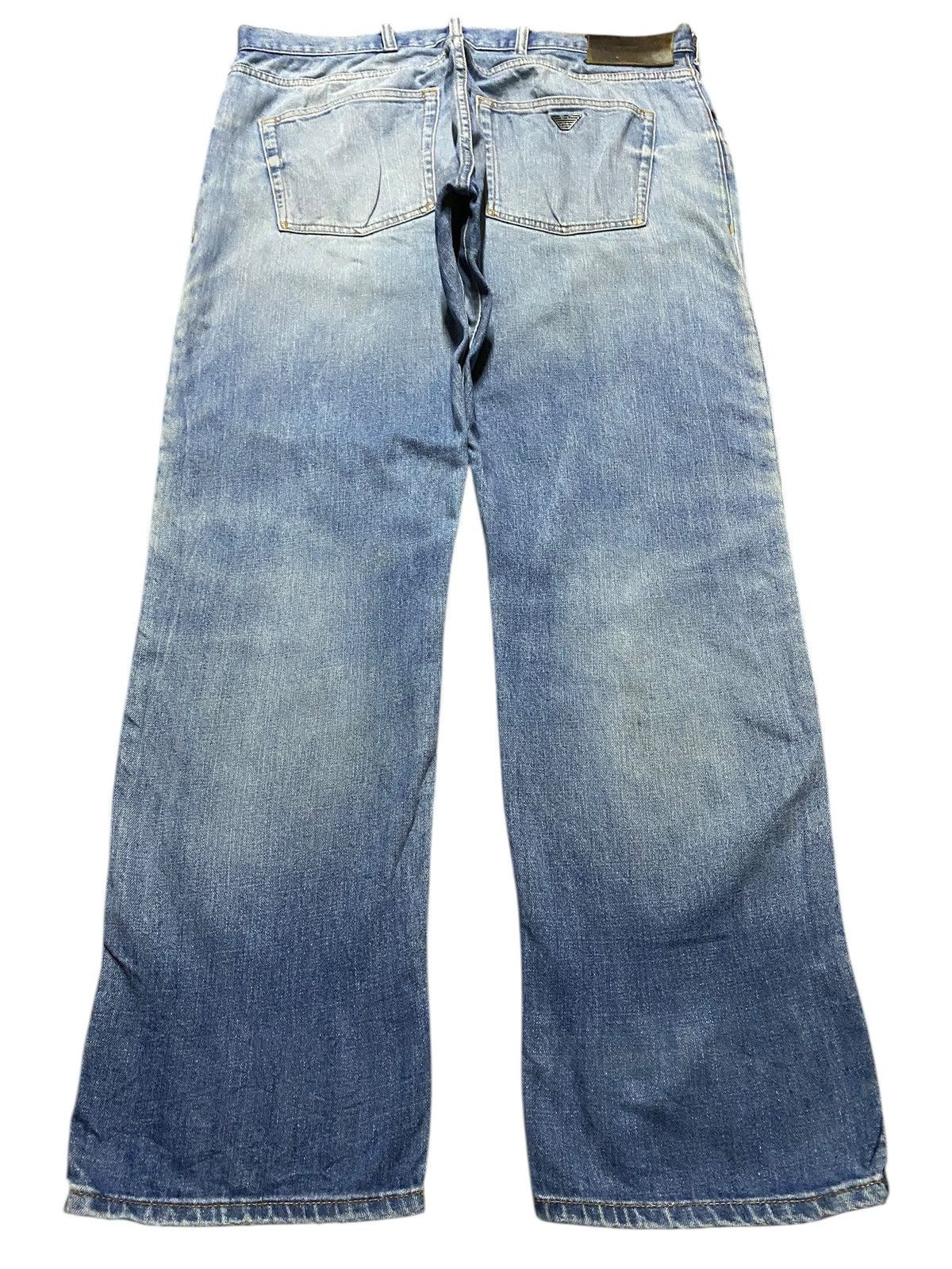 Emporio Armani × Our Legacy Vintage Emporio Armani Faded Wash Distressed Jeans Size US 37 - 2 Thumbnail