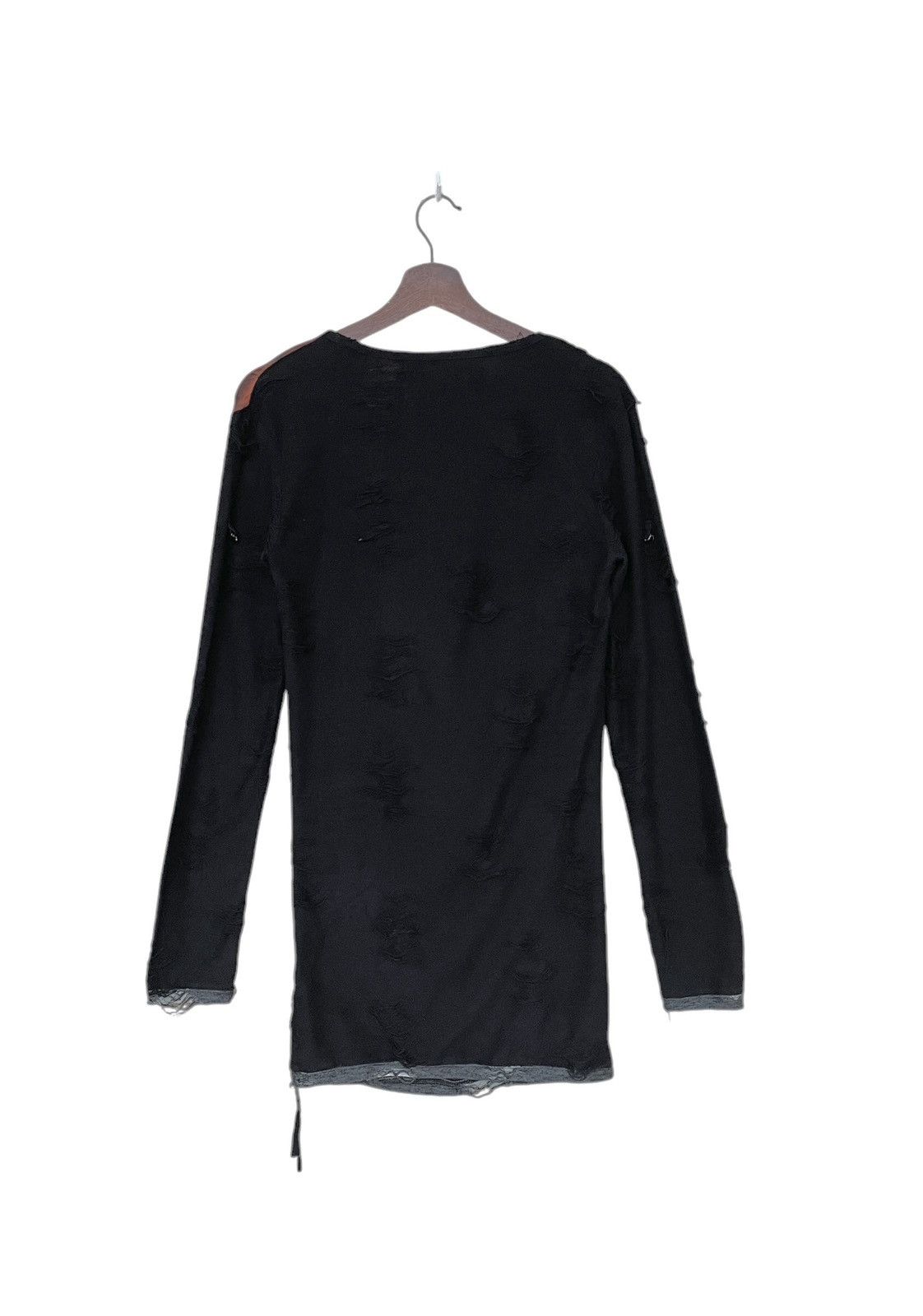 If Six Was Nine × Japanese Brand × Le Grande Bleu (L.G.B.) Vintage Japanese Brand Midas Cowl Black Top 1990s Size US M / EU 48-50 / 2 - 2 Thumbnail
