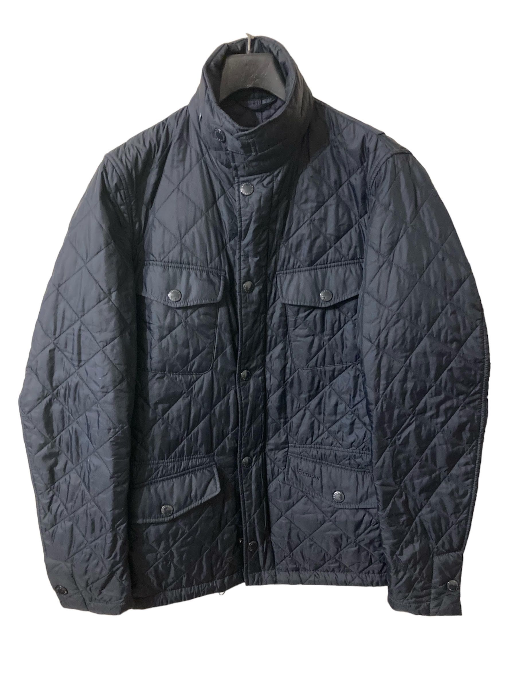 image of Barbour Quilted Hardwick Jacket Navy Blue Men’S Size M, Men's