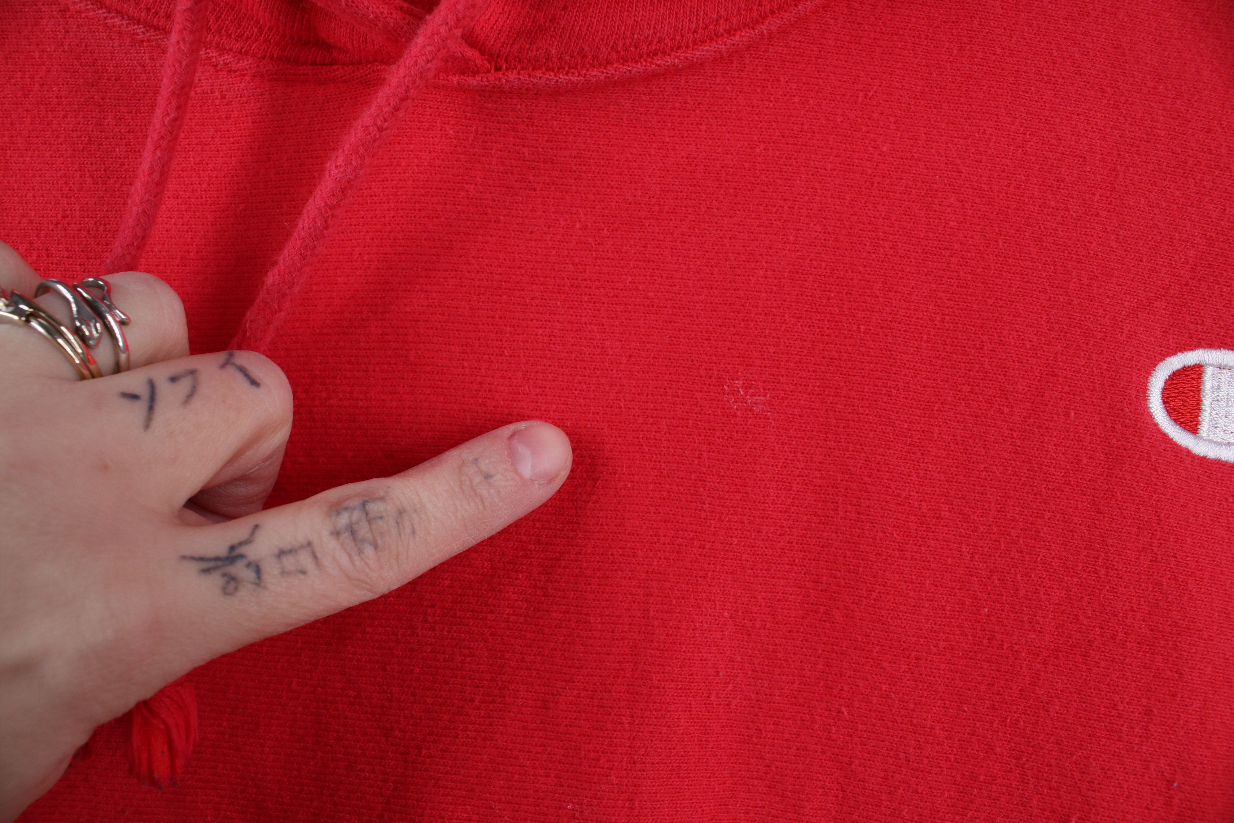 Champion × Vintage Vintage Y2K Champion Reverse Weave Hoodie Sweatshirt Red Size S / US 4 / IT 40 - 7 Thumbnail