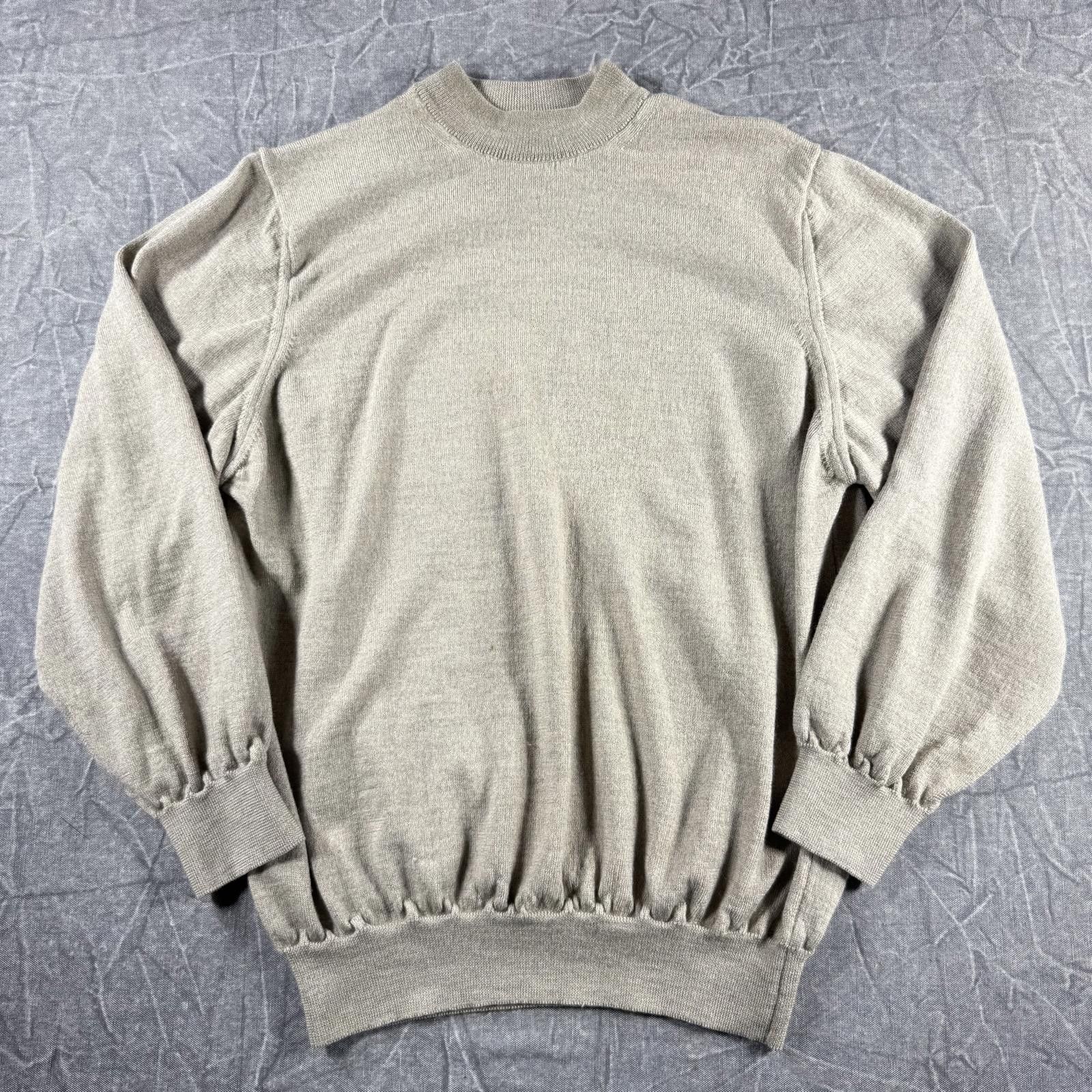 Other Ponte Vecchio Sweater Men's S Tan 100% Merino Wool Italy Size US S / EU 44-46 / 1 - 2 Thumbnail