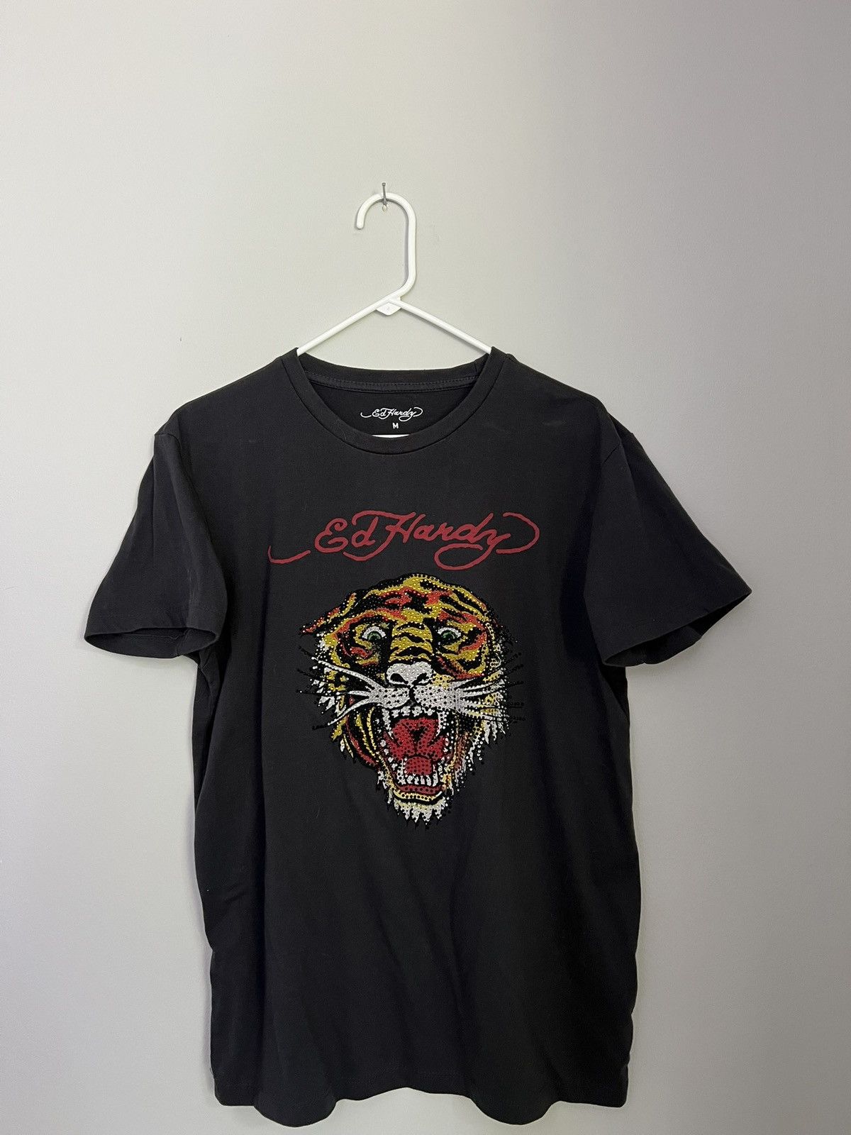 Ed Hardy Y2K Ed Hardy Gemstone Tiger Print T-Shirt Size US M / EU 48-50 / 2 - 1 Thumbnail