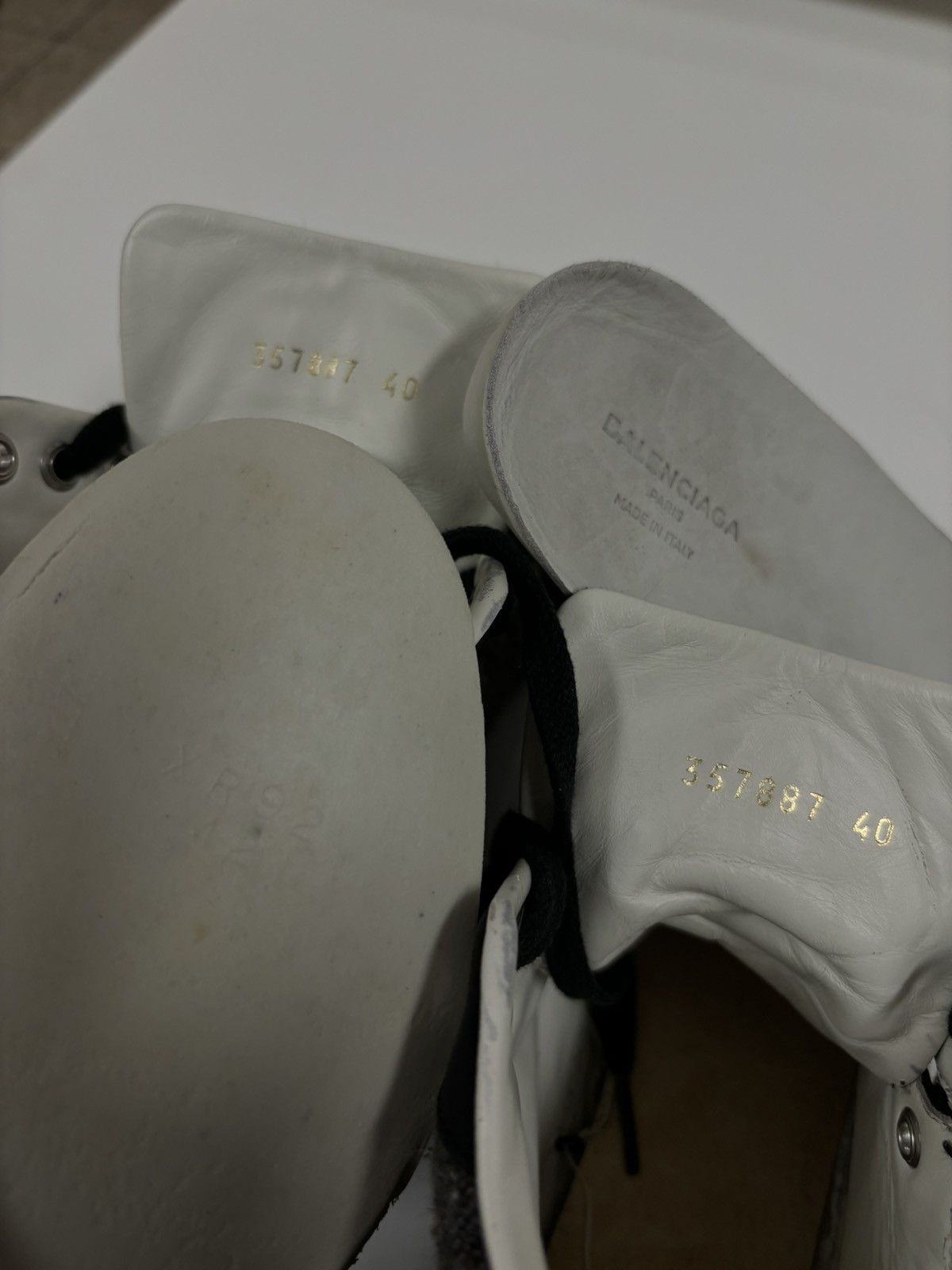 Balenciaga Paris Tweed Mix Fabric Italy Lace-Up Sneakers Trainers Arena Size US 7.5 / EU 40-41 - 24 Thumbnail