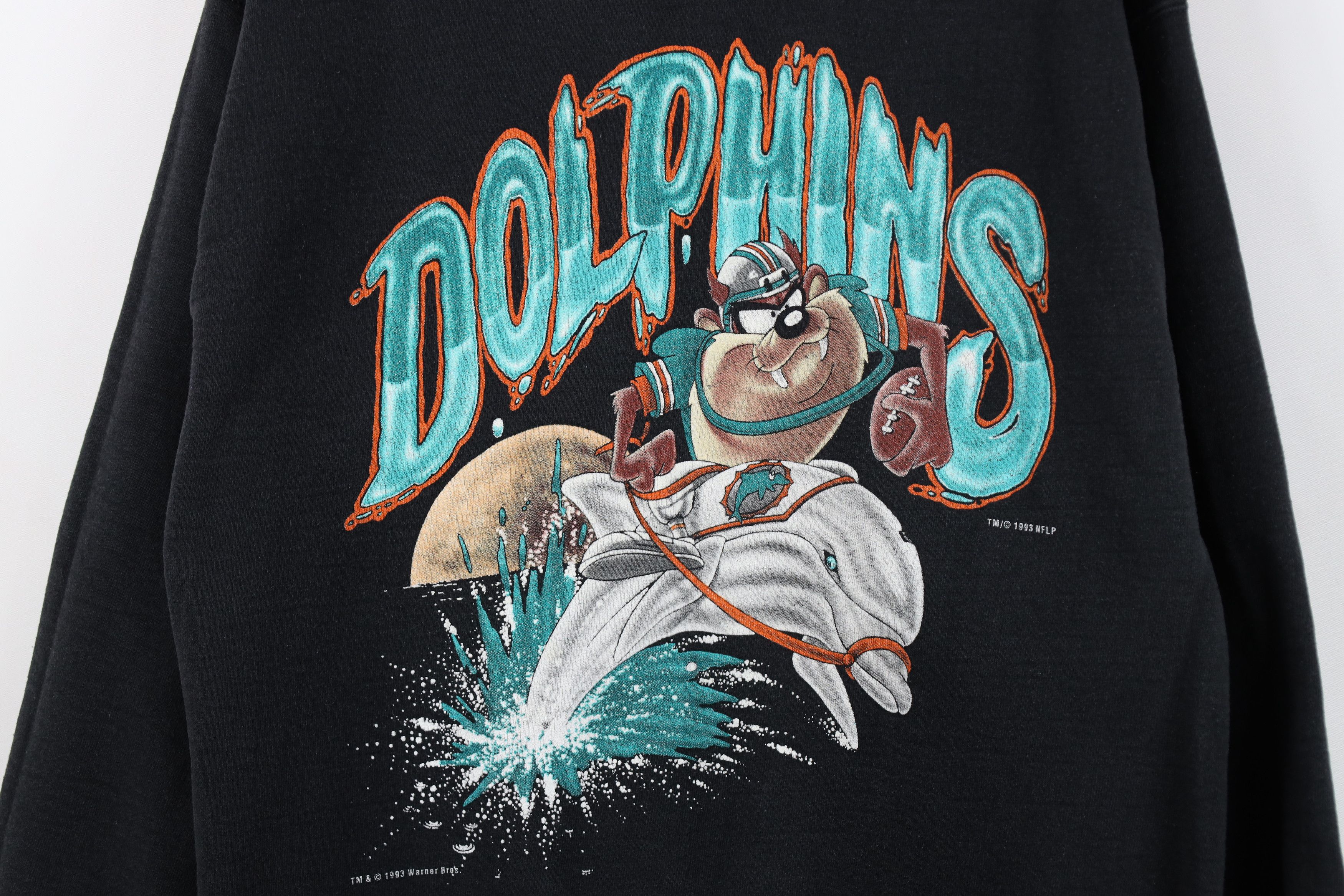 Vintage Vintage 90s Devil Miami Dolphins Football Sweatshirt USA Size US L / EU 52-54 / 3 - 4 Thumbnail