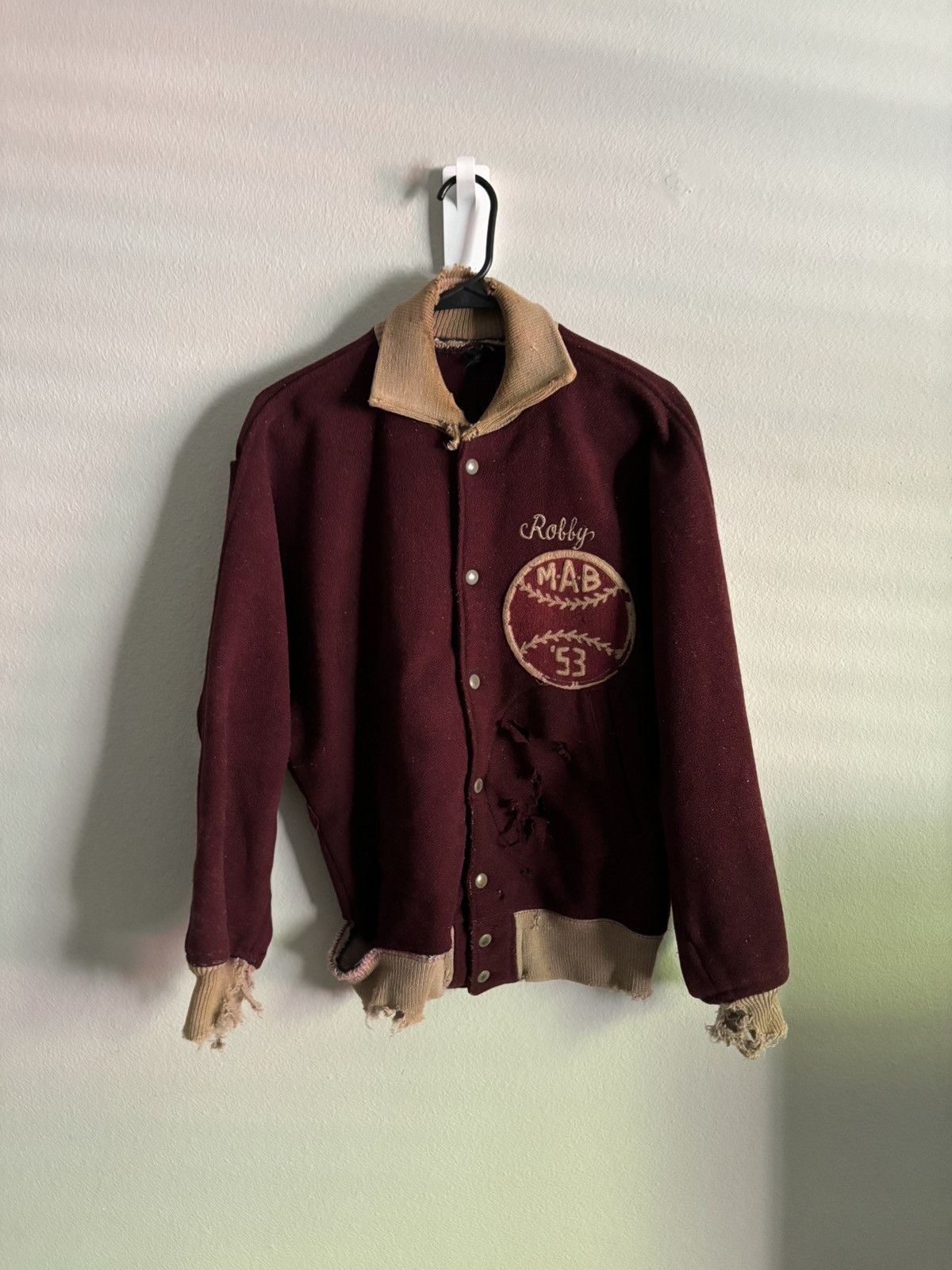 Vintage True Vintage 50s Butwin Thrashed Varsity Jacket Size US XL / EU 56 / 4 - 1 Thumbnail