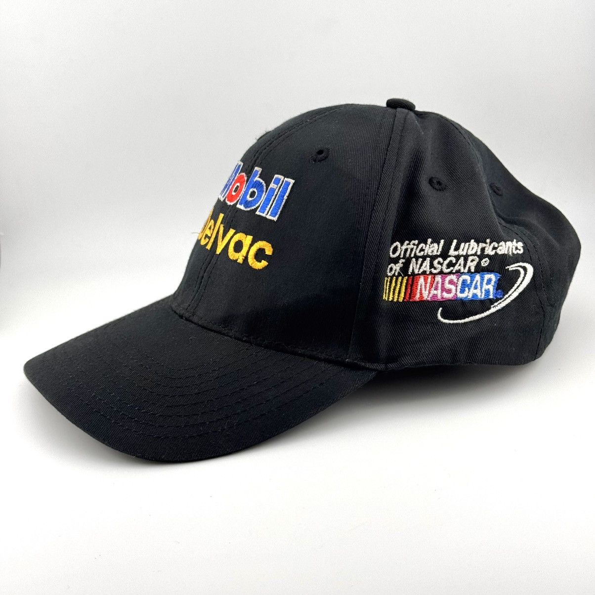 NASCAR Vtg Mobil Delvac NASCAR Official Sponsor Trucker Hat Size ONE SIZE - 2 Thumbnail