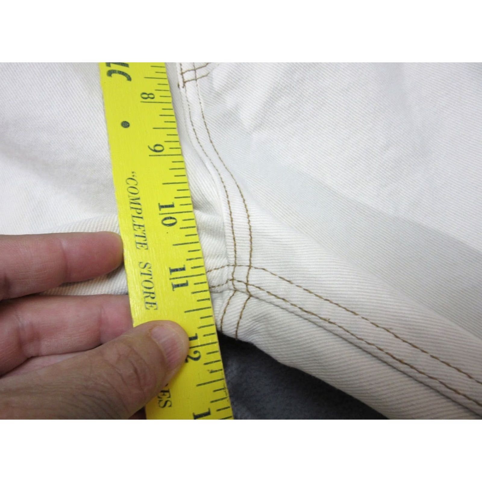 Pacsun PacSun Jeans Womens 27 White Ultra High Rise Flare Carpenter Contrast Stitch Size 27" / US 4 / IT 40 - 5 Thumbnail