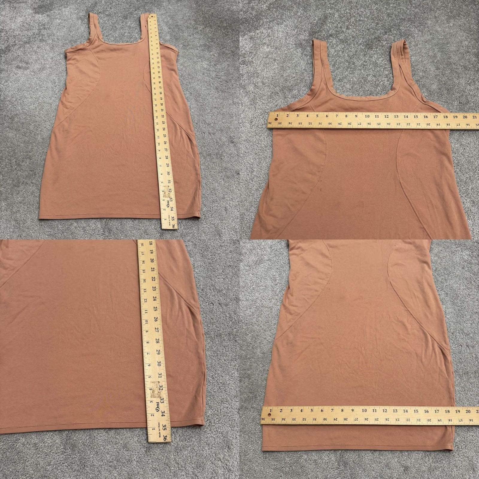 Vintage Yitty Bodycon Mini Tank Dress Womens Plus 2X Tan Brown Scoop Neck Stretch Casual Shirt Sleeveless Womens Fashion Size XXL / US 16-18 / IT 52-54 - 9 Thumbnail