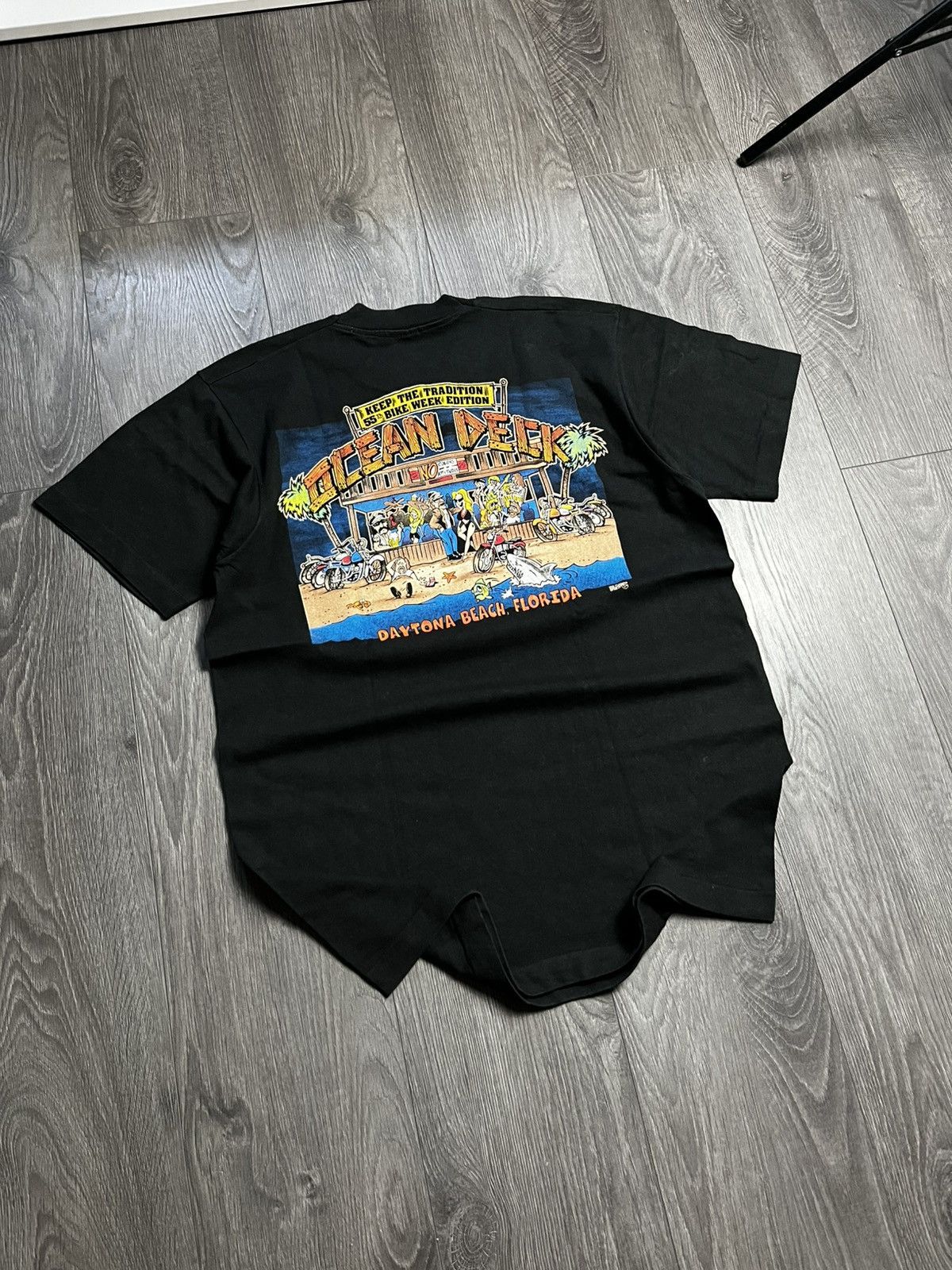 Fruit Of The Loom 1996 Daytona Bike Week Ocean Deck Pocket Tee Single Stitch L Size US L / EU 52-54 / 3 - 2 Thumbnail