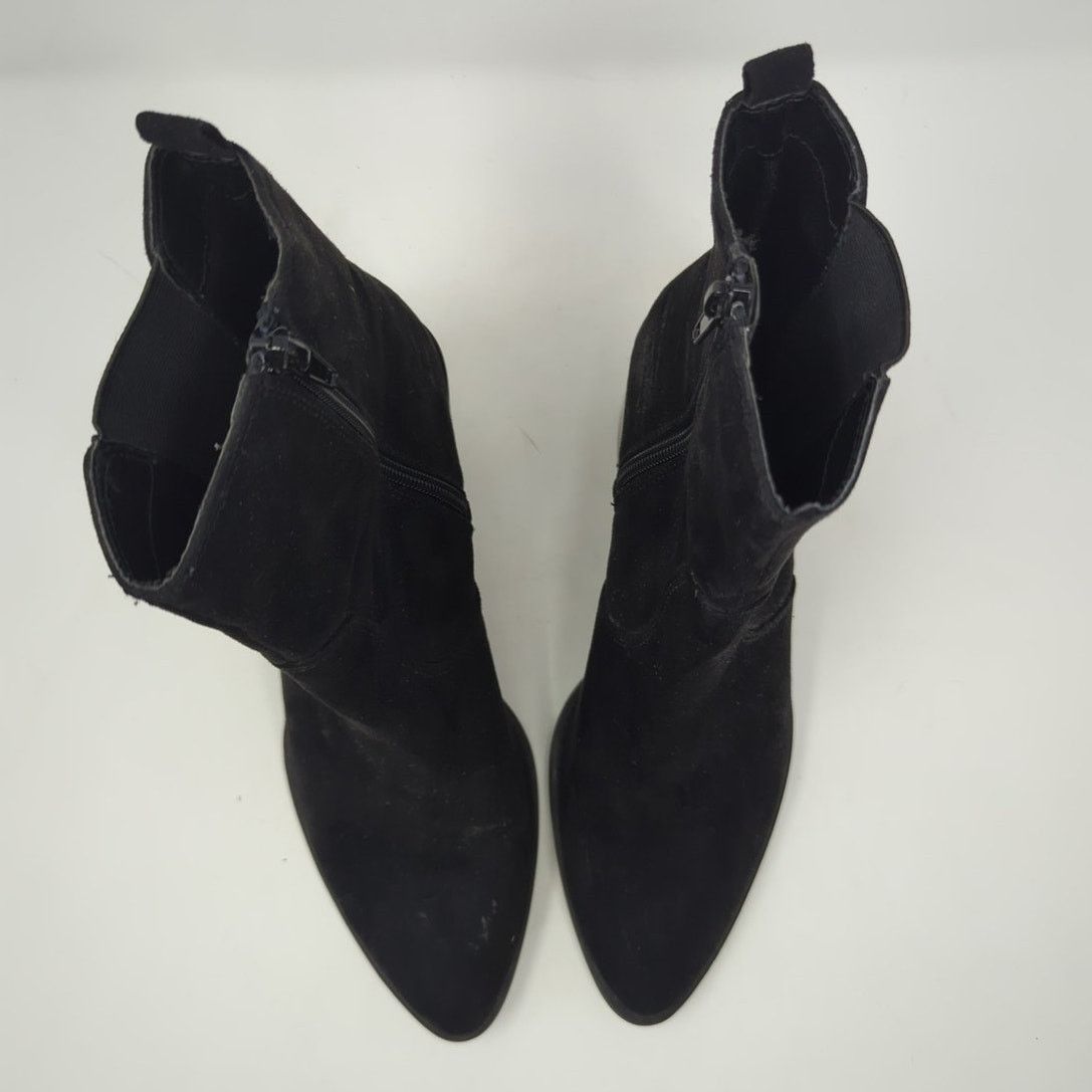 Express Express Faux Suede Black Heeled Chelsea Boots Womens Size 8 Size US 8 / IT 38 - 4 Thumbnail