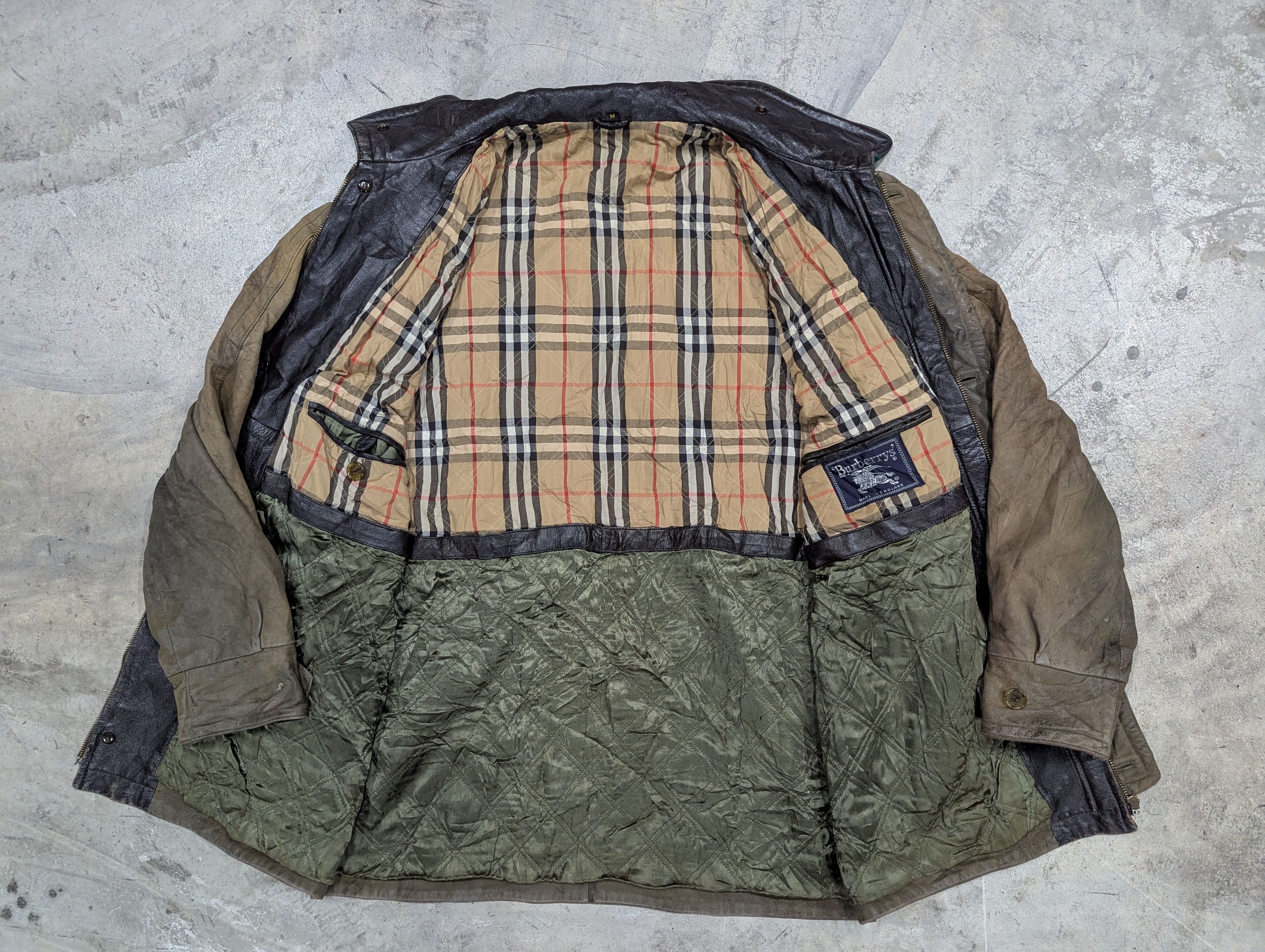 Burberry Prorsum Vintage Thrashed Burberry Prorsum Leather Field Jacket Size US M / EU 48-50 / 2 - 9 Thumbnail
