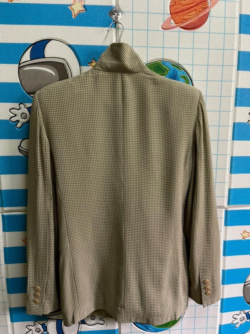 Emporio Armani VINTAGE 90s Emporio Armani Houndstooth Blazer Jacket IT 40 Size S / US 4 / IT 40 - 2 Thumbnail