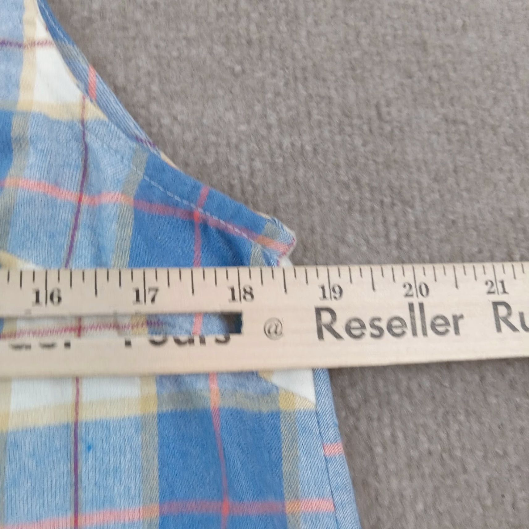 Vintage Entro Top Womens Medium Blue Plaid Sleeveless Button Up Shirt Size M / US 6-8 / IT 42-44 - 4 Thumbnail