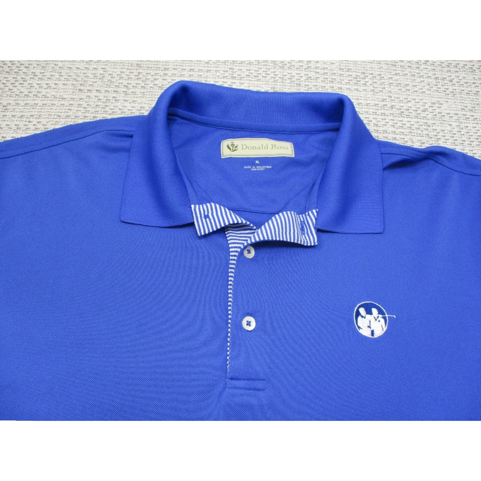 Vintage Donald Ross Polo Shirt Unisex Adults XL Short Sleeve Blue Preppy Golf Casual Button Collar Logo Collection: Turtle Creek Mens Womens? Size US XL / EU 56 / 4 - 4 Thumbnail