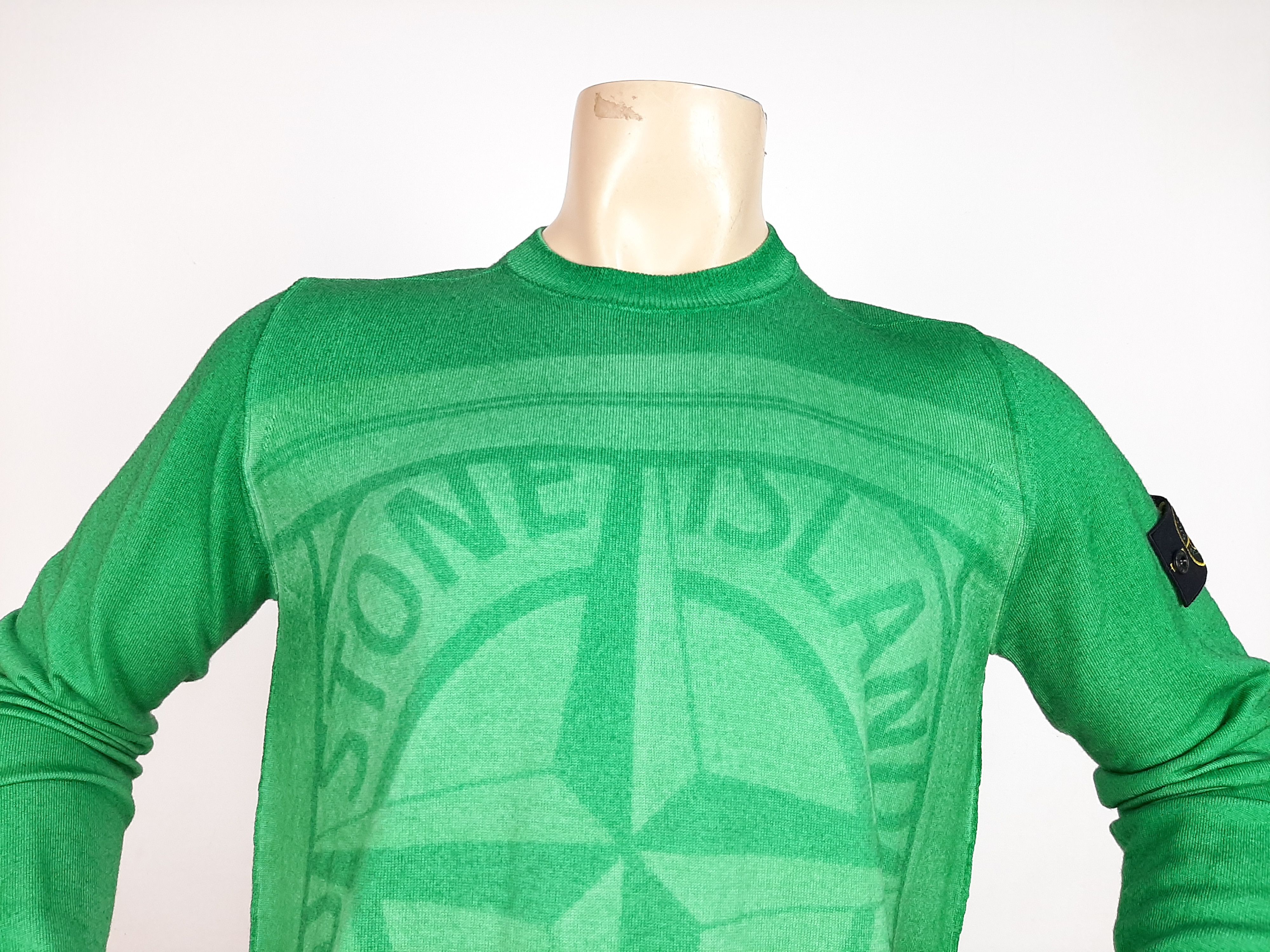 Stone Island Stone Island Compass Motif Sweater Green Men's Size M Size US M / EU 48-50 / 2 - 7 Thumbnail