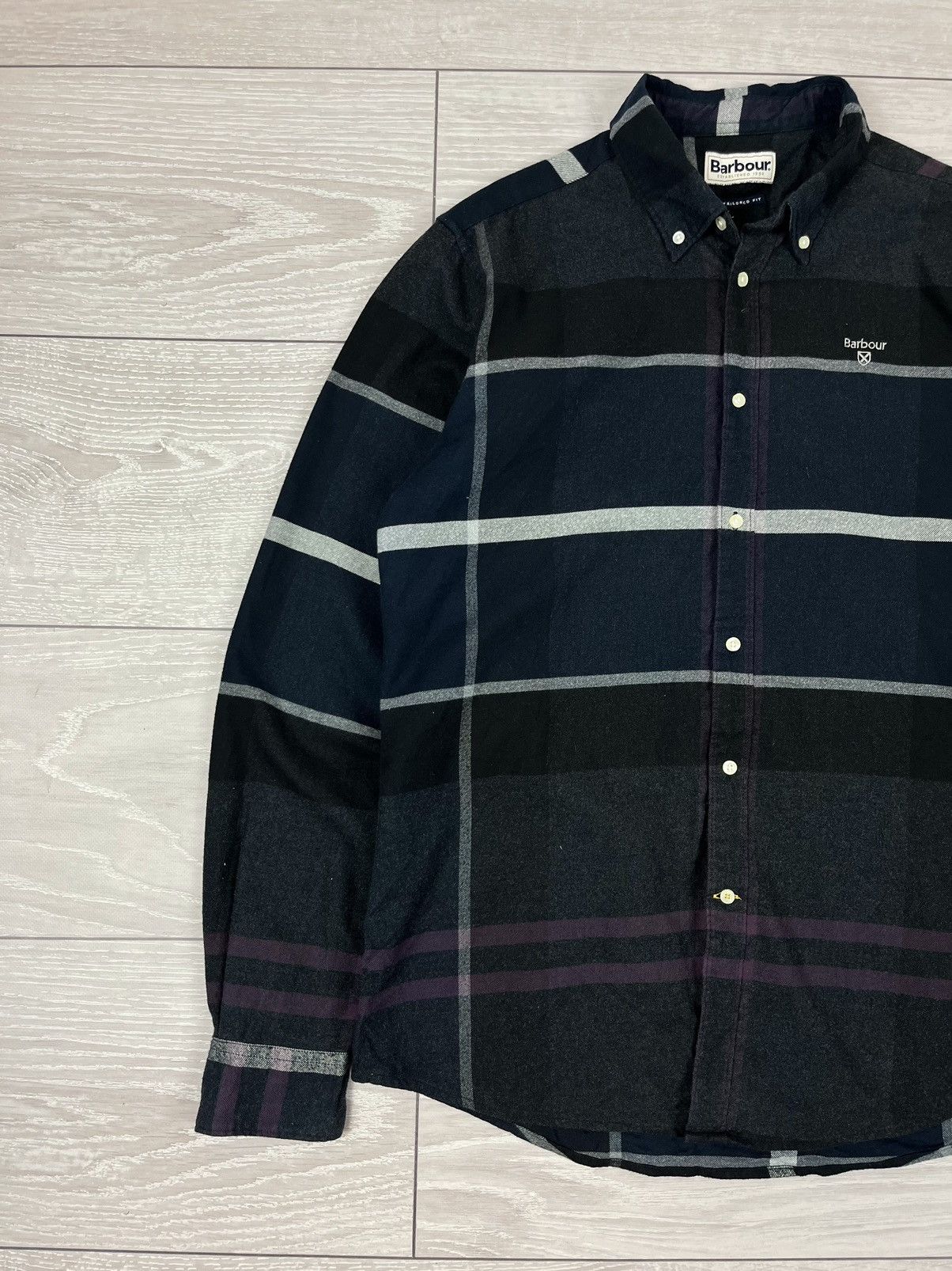 Barbour Barbour Flannel Cotton Plaid Button Shirt Size US L / EU 52-54 / 3 - 3 Thumbnail