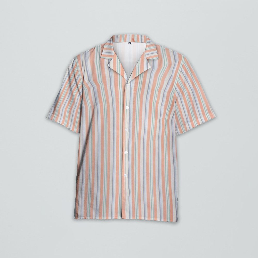 Designer Classic-Collar Striped Cotton Shirt Size US M / EU 48-50 / 2 - 2 Thumbnail