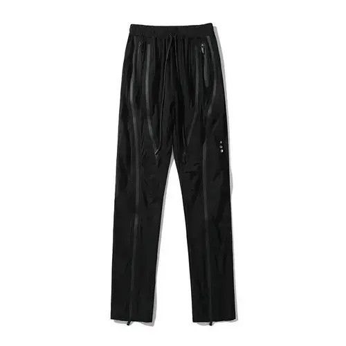 Leather Front Double Zipper Straight Loose Vibe Style Pant Size US 35 - 3 Thumbnail