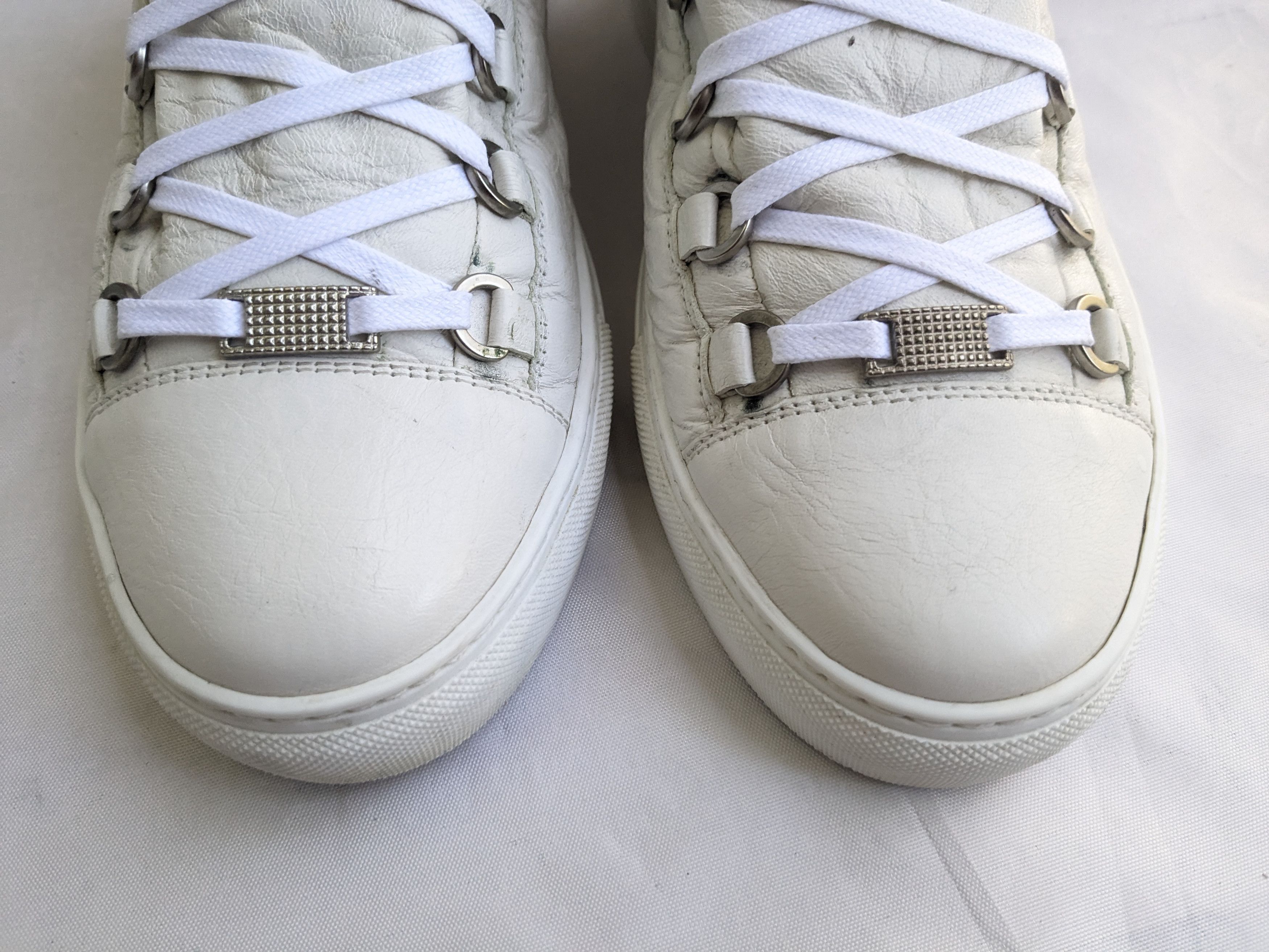 Balenciaga Balenciaga Arena White 10 Leather High Tops Lace Up Size US 10 / EU 43 - 2 Thumbnail