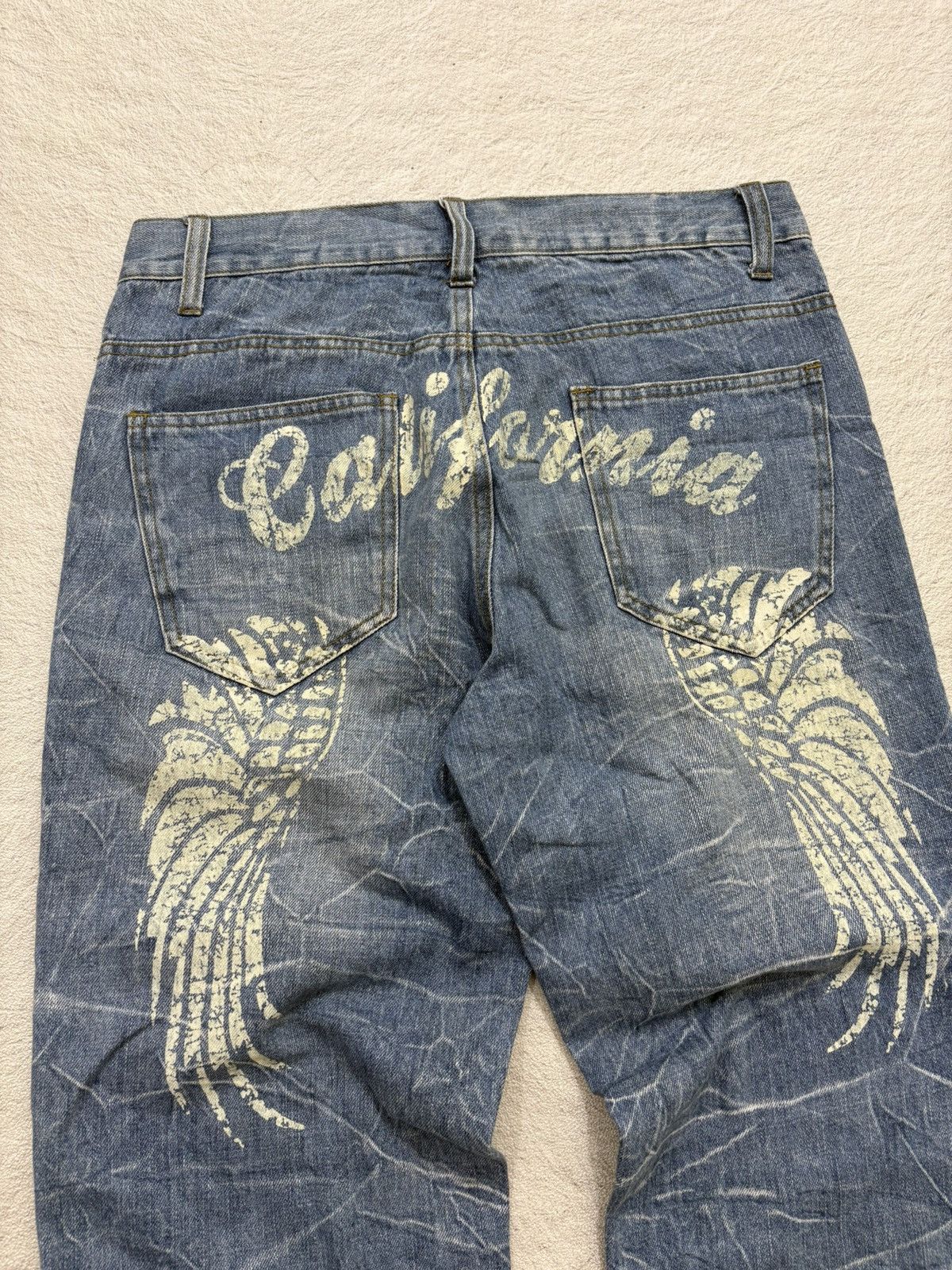 Kapital 2000s Nylus japan poem acid wash Jorts denim Y2k style Size US 31 - 8 Thumbnail