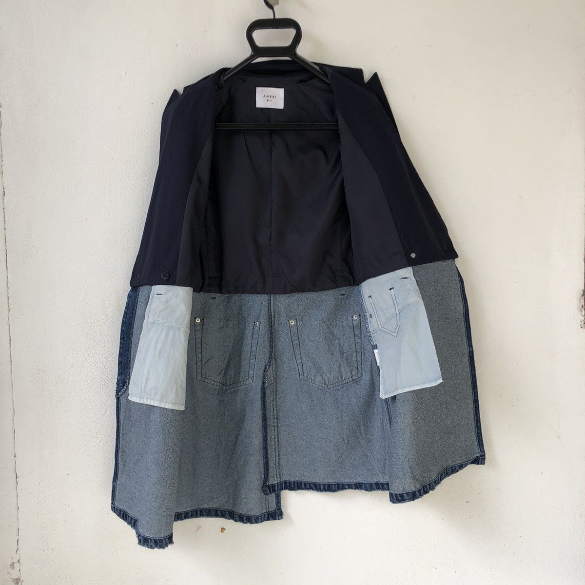 Designer AMERI Hybric Tailored Blazer Denim Skirt Dress Size S / US 4 / IT 40 - 3 Thumbnail