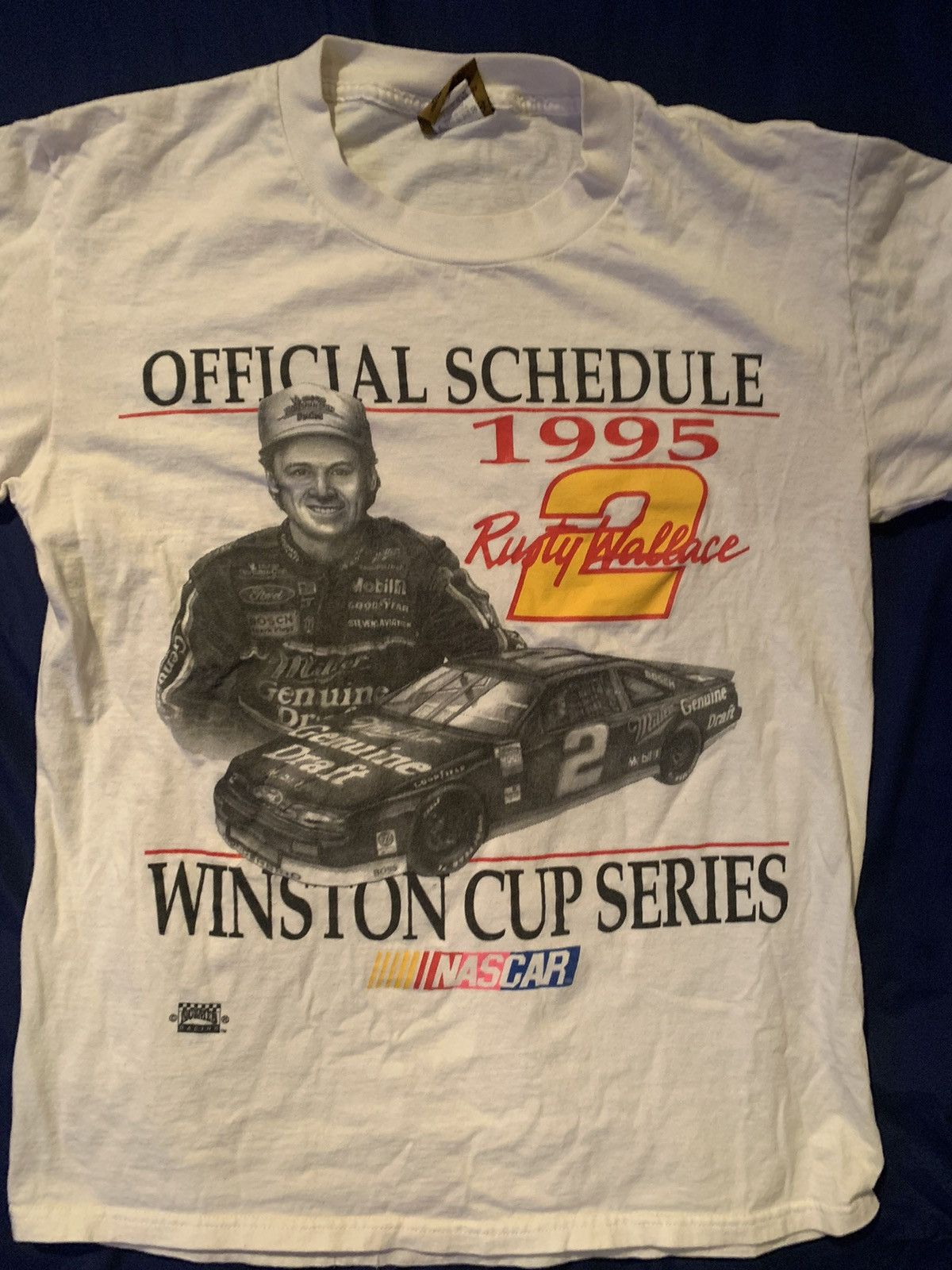 NASCAR 1995 Rusty Wallace NASCAR schedule shirt Size US M / EU 48-50 / 2 - 1 Thumbnail