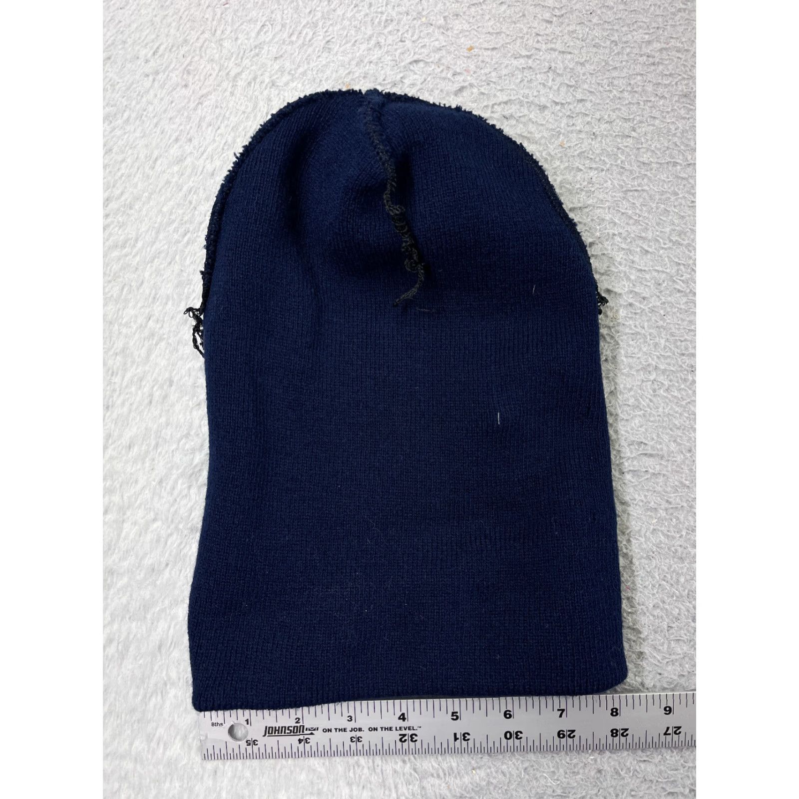 Vintage VINTAGE Beanie Hat Adult One Size Dark Blue Knit Acrylic Snow Winter Ski Snowboard Size ONE SIZE - 3 Thumbnail