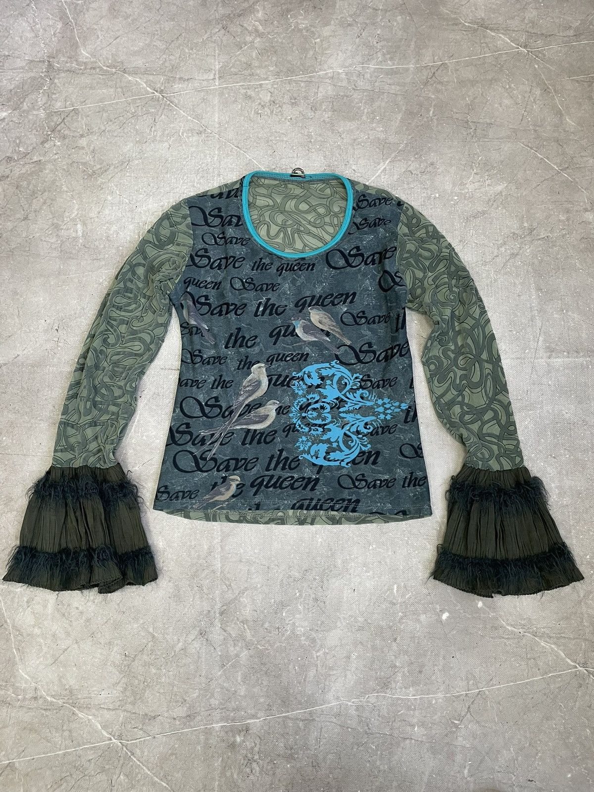 Japanese Brand Velvet longsleeve mesh y2k Save The Queen Vivienne Westwood Size M / US 6-8 / IT 42-44 - 1 Thumbnail