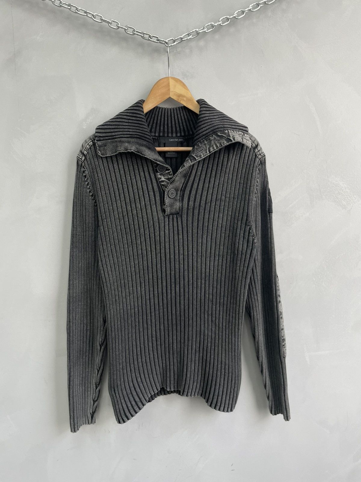 Calvin Klein Rare cotton calvin klein archive washed sweater y2k Size US M / EU 48-50 / 2 - 1 Thumbnail