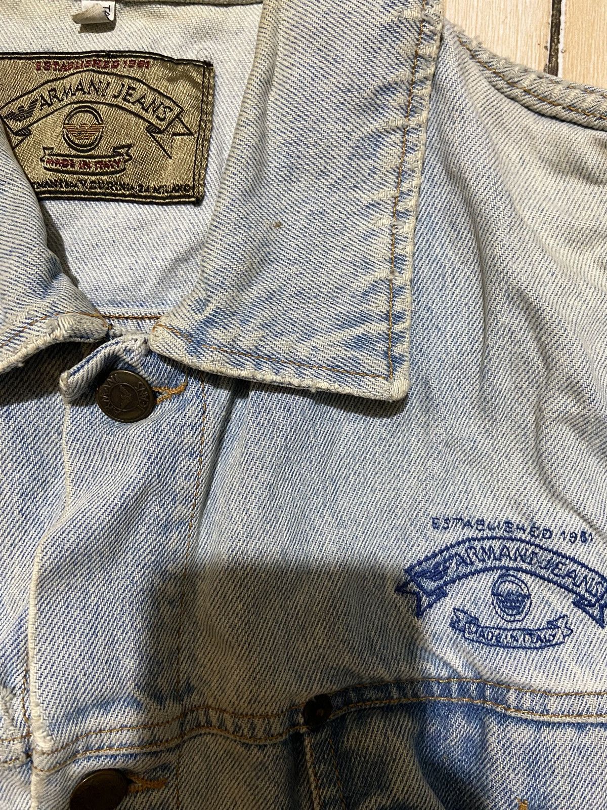 Emporio Armani × If Six Was Nine × Vintage Distressed Thrashed 90s Armani Jeans Denim Size US M / EU 48-50 / 2 - 5 Thumbnail