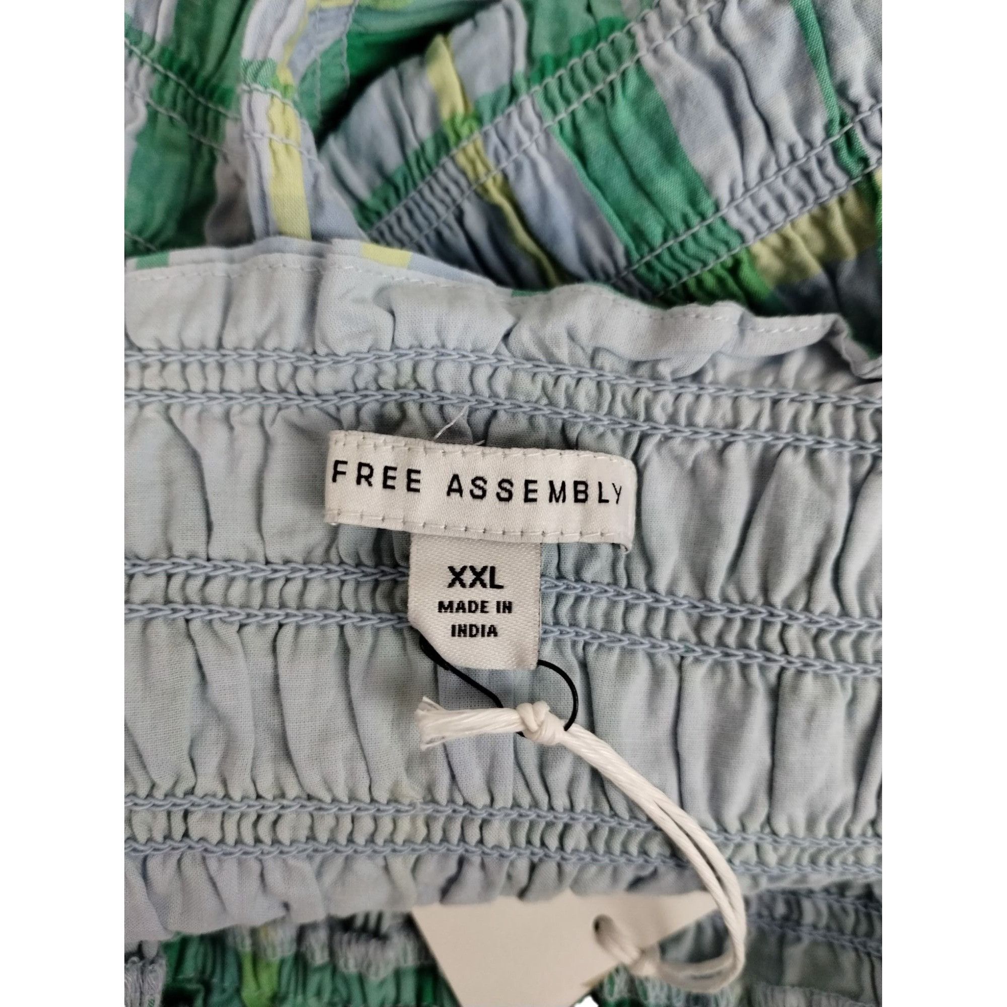 Other Free Assembly Womens XXL Smocked Tank Top Skyway Green Plaid Size XXL / US 16-18 / IT 52-54 - 5 Thumbnail