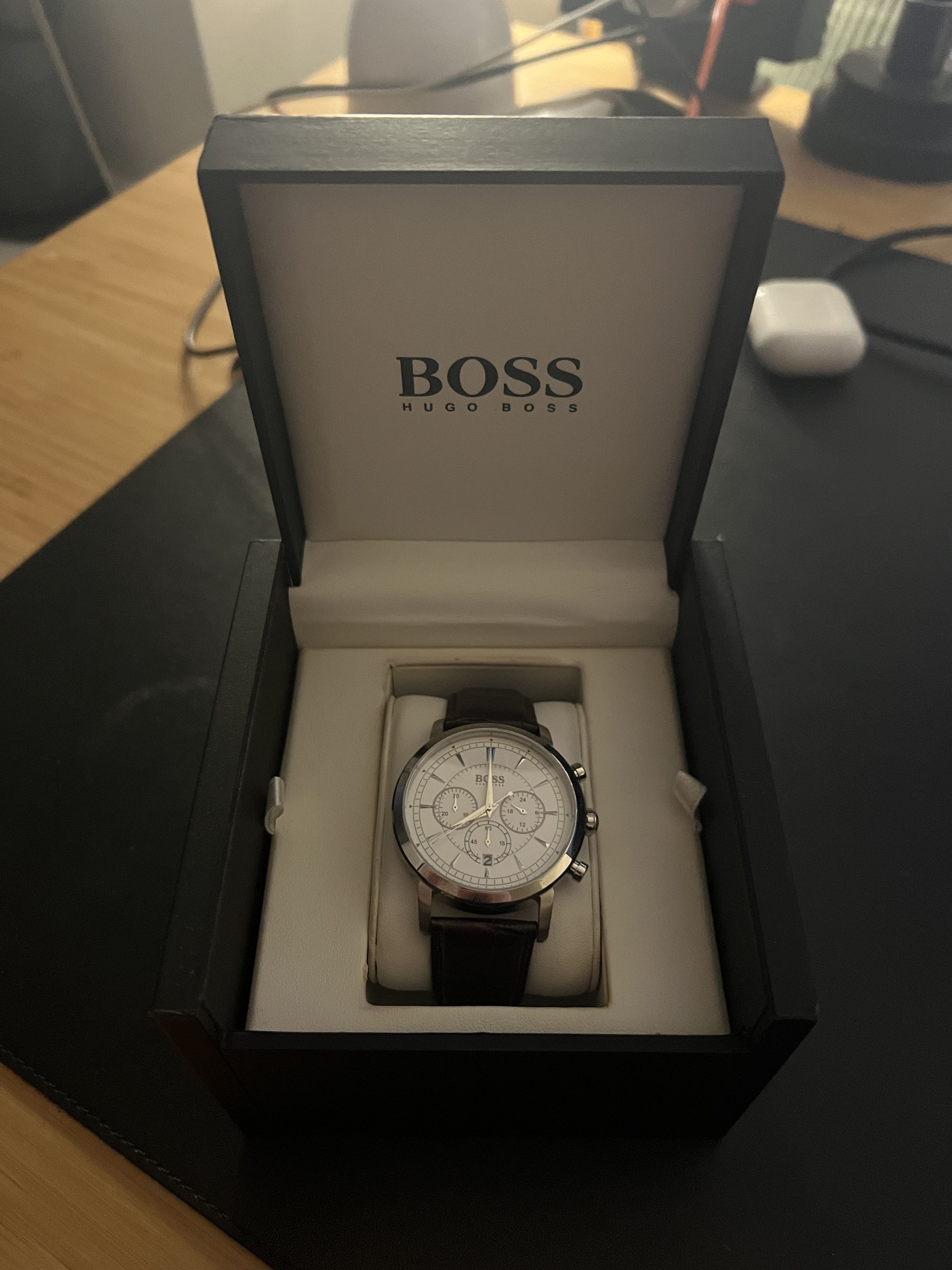 Hugo Boss '1512871' | Chronograph Leather Strap Slim Watch Size ONE SIZE - 2 Thumbnail