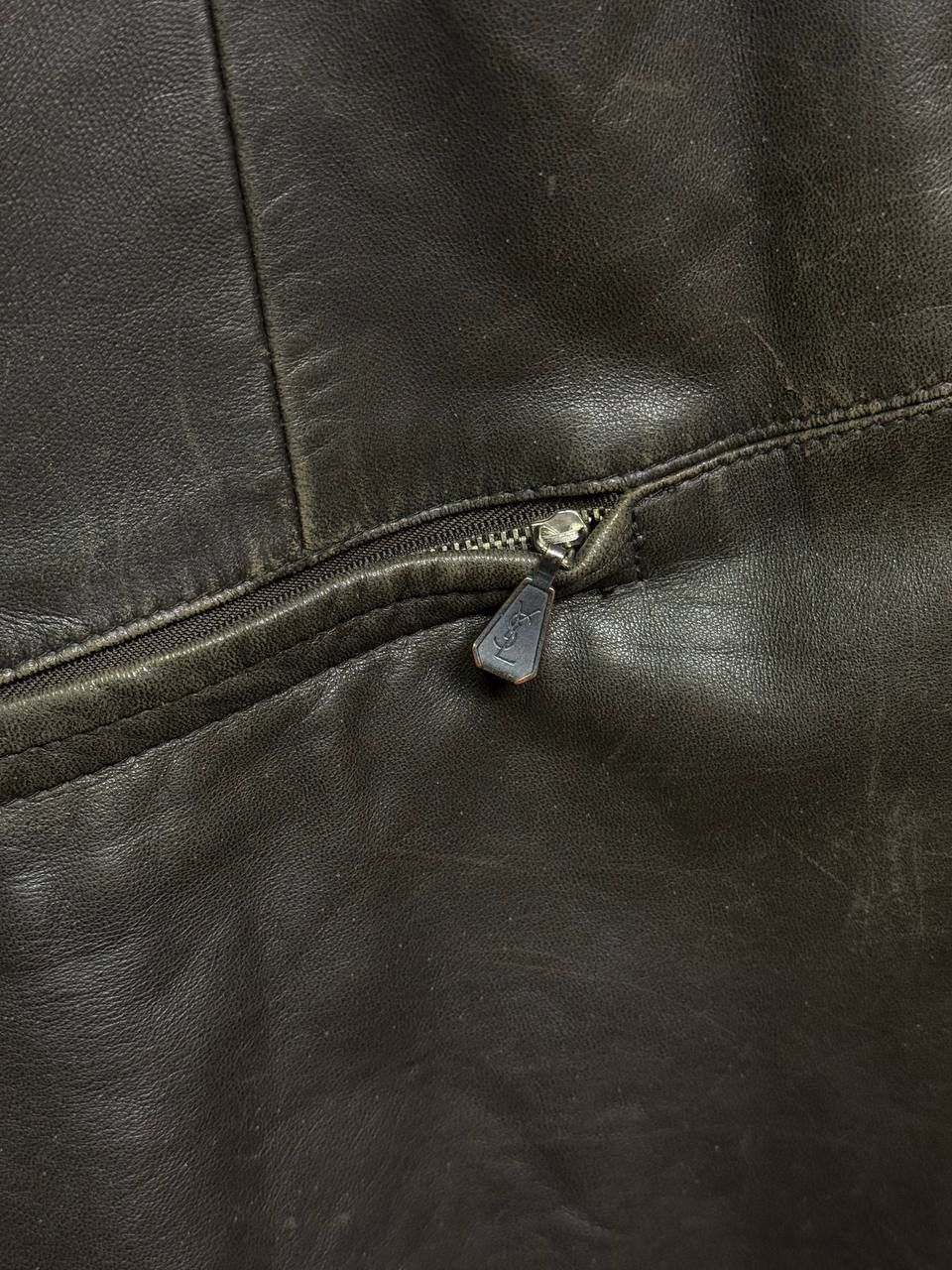 Yves Saint Laurent Vintage Rare Yves Saint Laurent Leather Jacket 90s Size US L / EU 52-54 / 3 - 6 Thumbnail