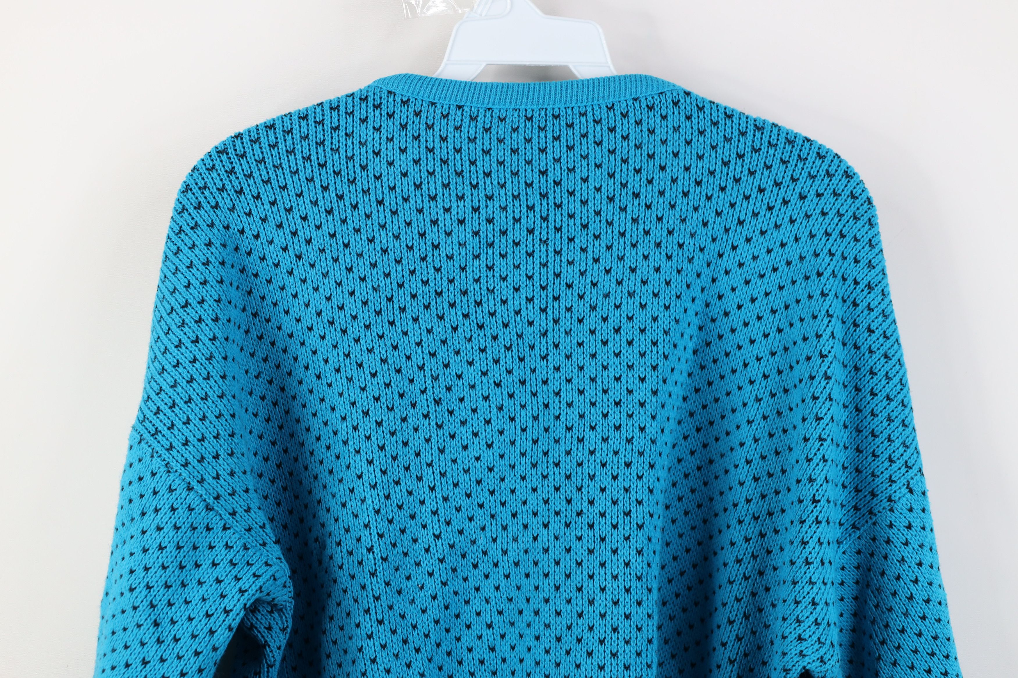 Vintage Vintage 80s 90s Streetwear Fair Isle Knit Sweater Blue Size XL / US 12-14 / IT 48-50 - 10 Thumbnail