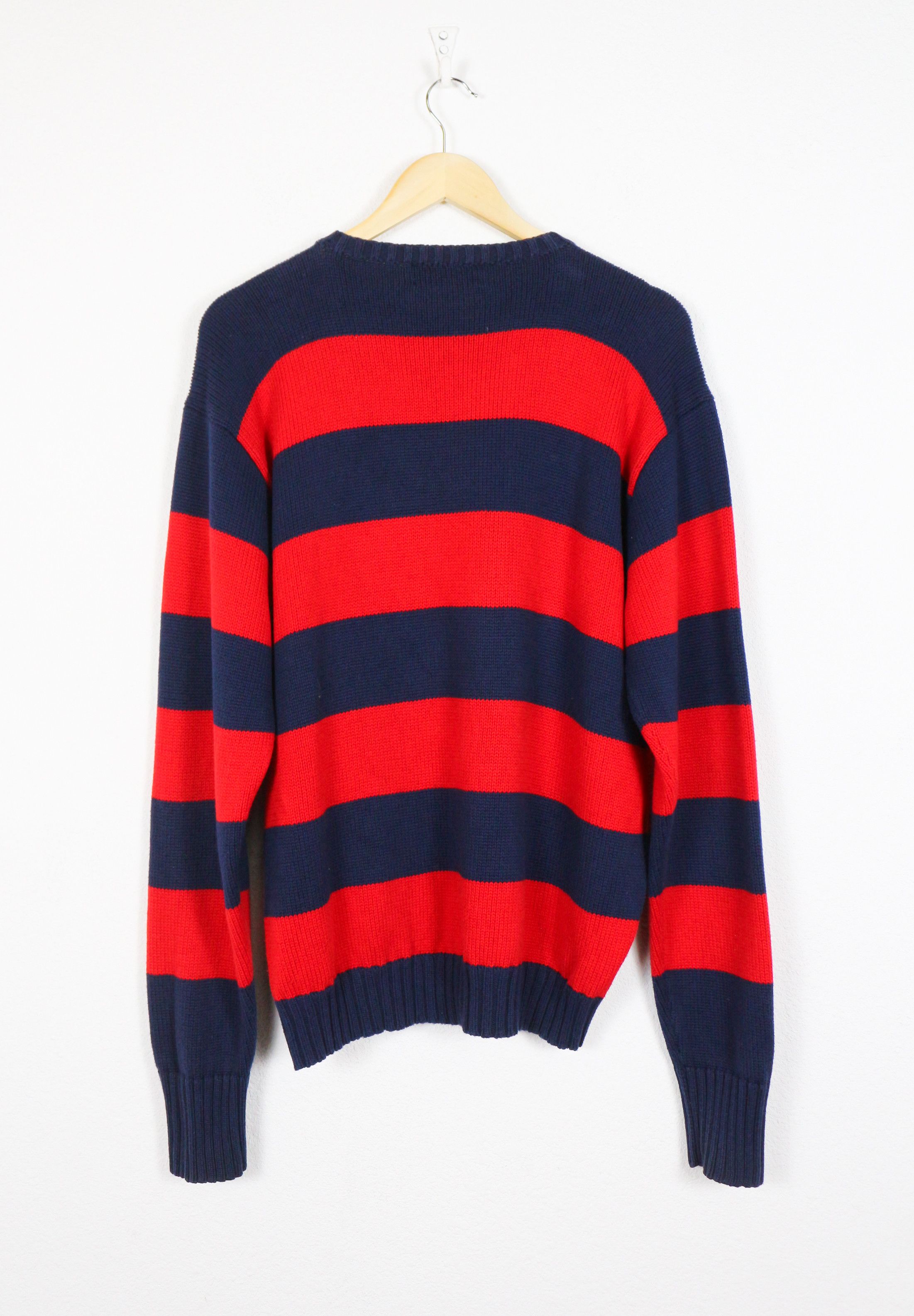 Polo Ralph Lauren Polo Ralph Lauren Logo Wide Striped Knit Sweater Size US XL / EU 56 / 4 - 6 Thumbnail