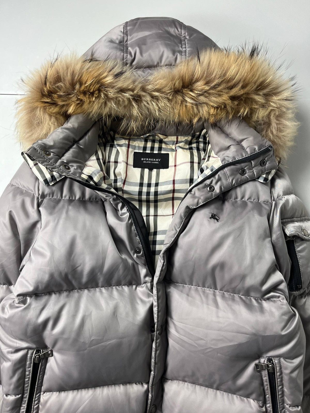Burberry 00’ Japanese Burberry fur puffer jacket Size US L / EU 52-54 / 3 - 3 Thumbnail