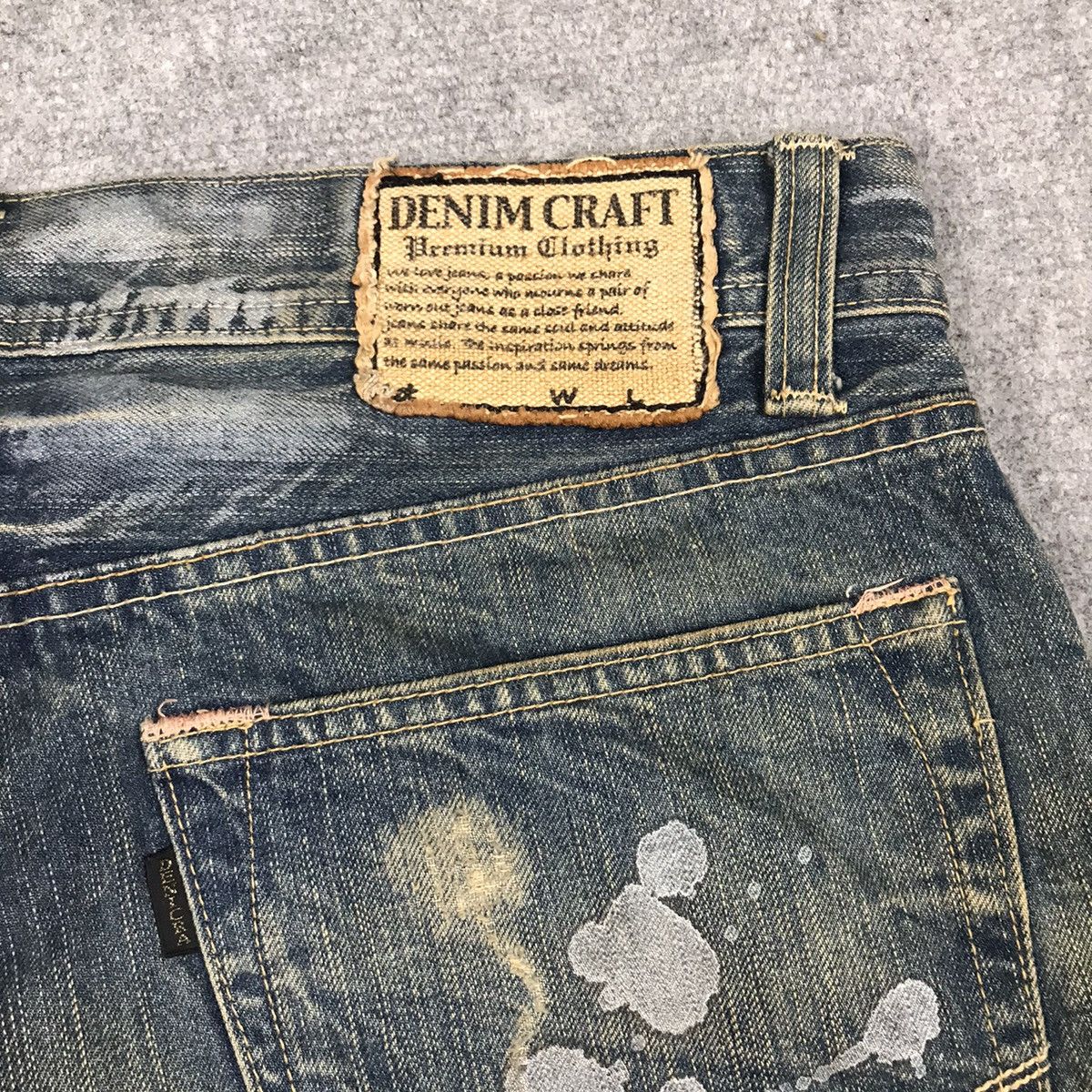 If Six Was Nine × Le Grande Bleu (L.G.B.) DENIM CARFT RUSTY DISTRESSED PAINT STYLE JAPAN JEANS PANTS Size US 32 / EU 48 - 12 Thumbnail