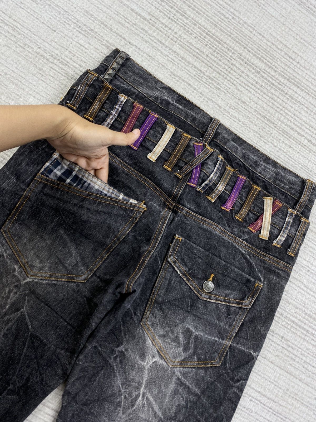 Hysteric Glamour Vintage Barcedos Double Waist Distressed Denim Pants Size US 31 - 13 Thumbnail