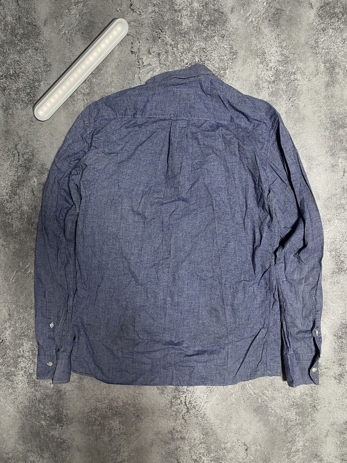 Maison Kitsune Maison Kitsune Striped Logo Button Up Shirt Size US M / EU 48-50 / 2 - 10 Thumbnail