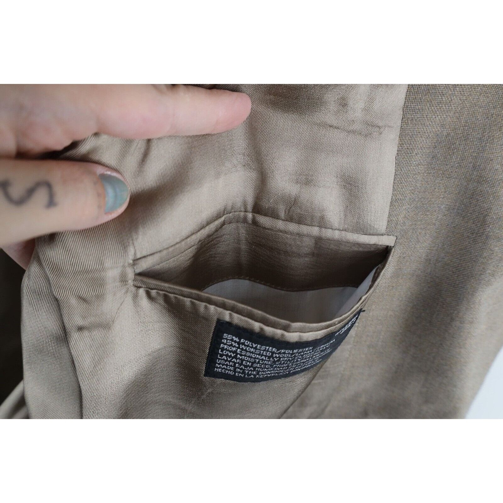Vintage Vintage 90s Streetwear Worsted Wool 2 Button Suit Jacket Size US L / EU 52-54 / 3 - 13 Thumbnail