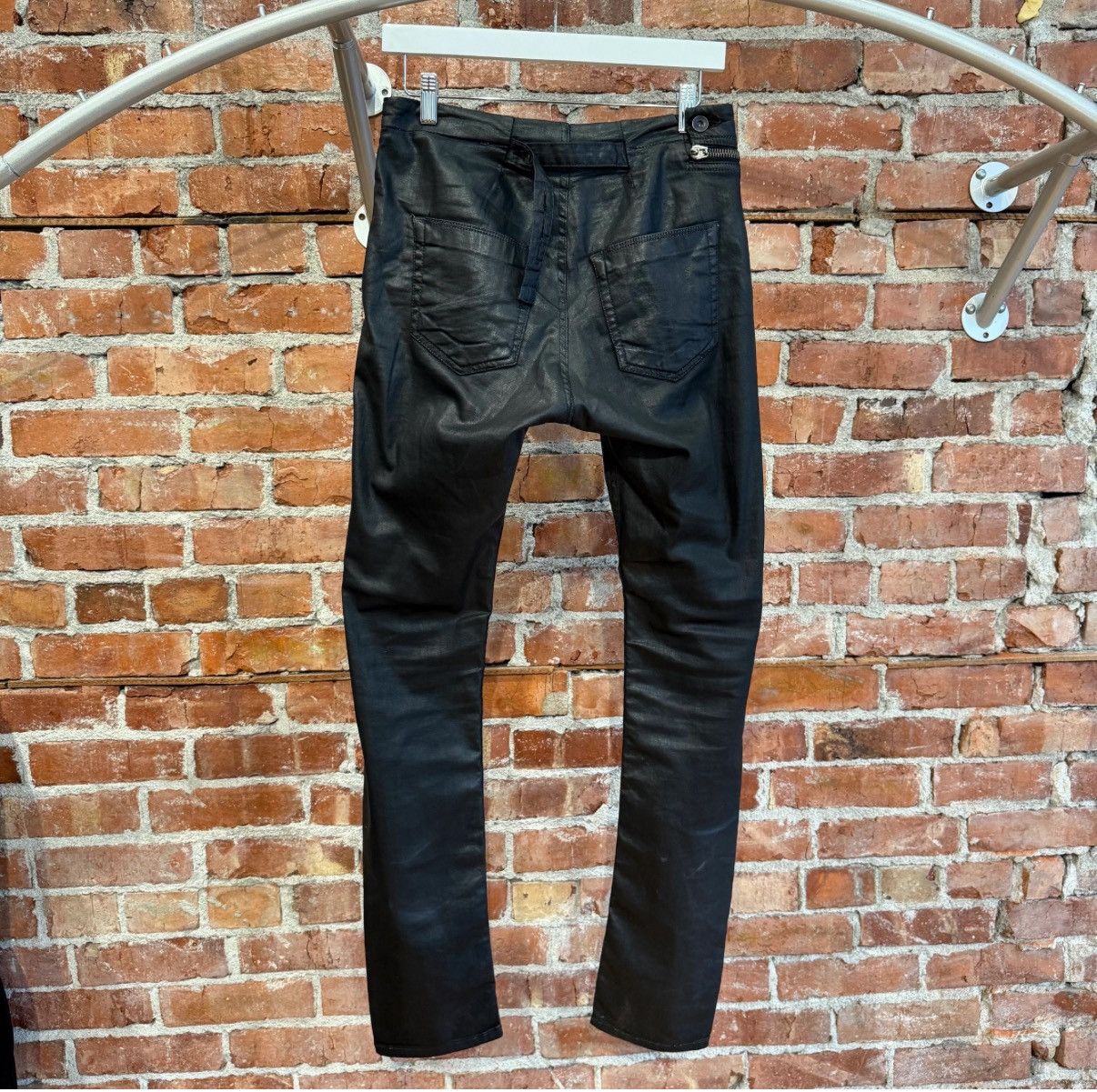 Rick Owens Rick Owens 2015 Black Scrub Waxed Aircuts Size US 34 / EU 50 - 2 Thumbnail