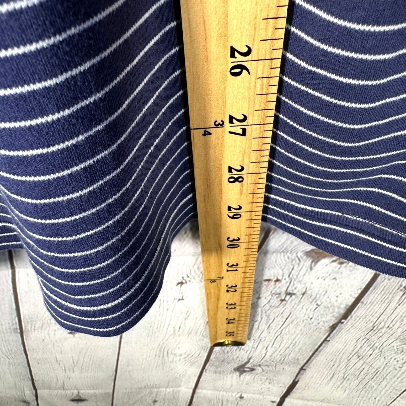 Peter Millar Peter Millar Mens Large Blue White Striped Cotton Short Sleeve Polo MF13K26 Size US L / EU 52-54 / 3 - 7 Thumbnail